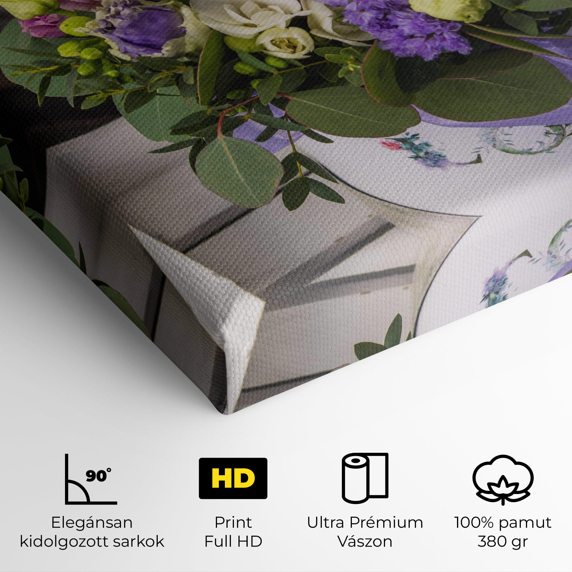 Vászonkép Big Pink Rose Bouquet mockup 4