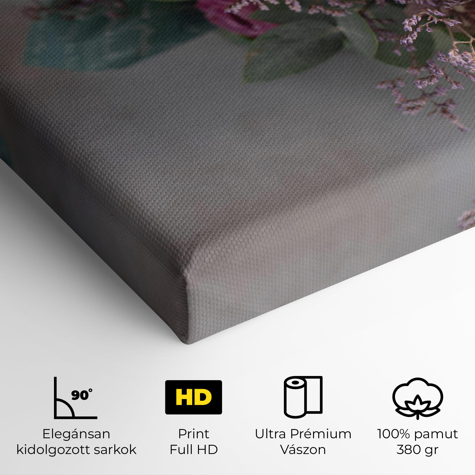 Vászonkép Cream Purple Bouquet mockup 4