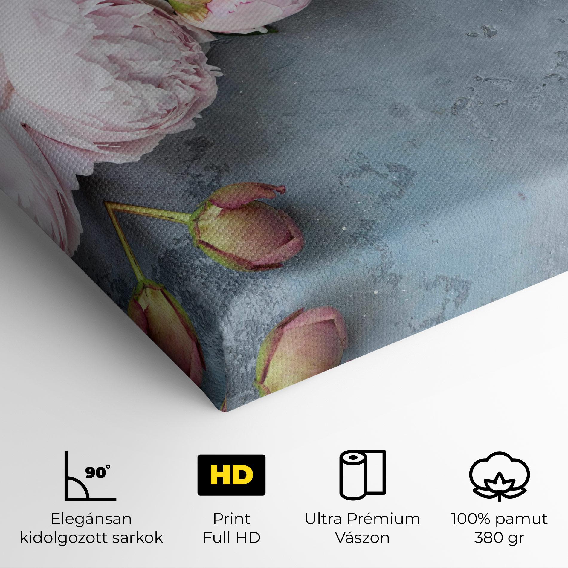 Vászonkép Cute Pink Peonies mockup 4