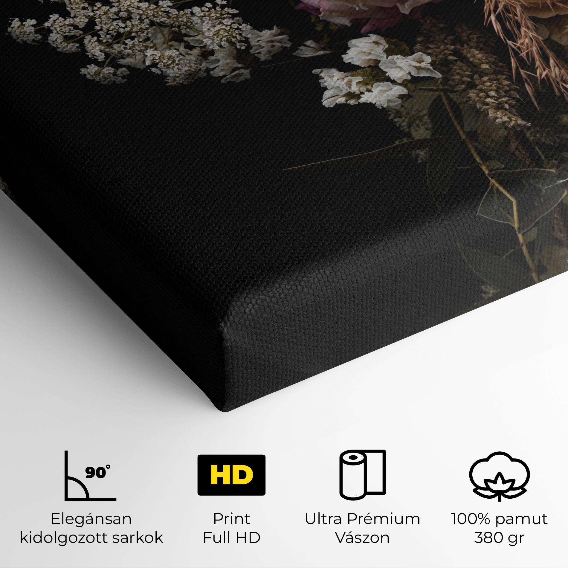 Vászonkép Dark Flower Bouquet mockup 4