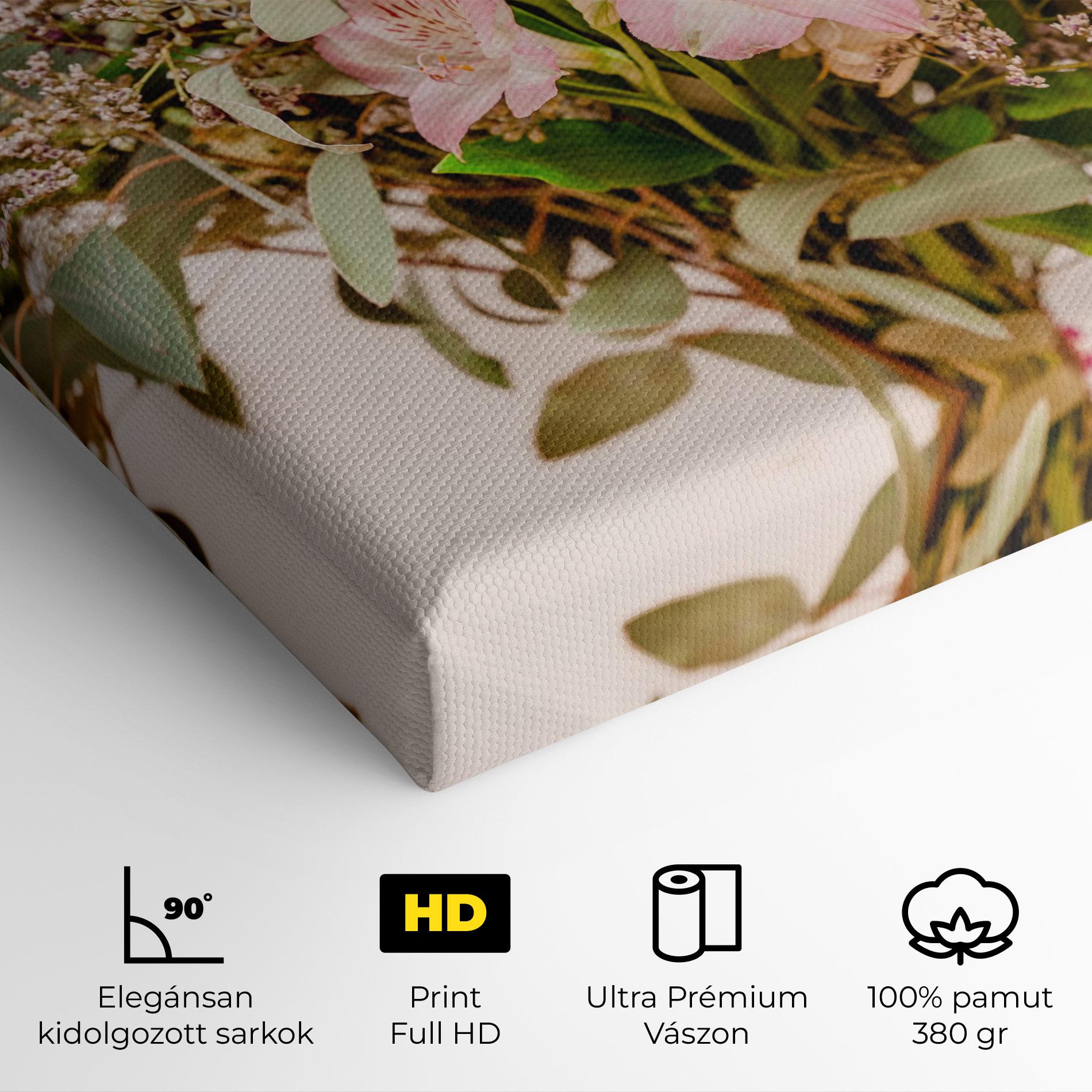 Vászonkép Girly Pink Bouquet mockup 4