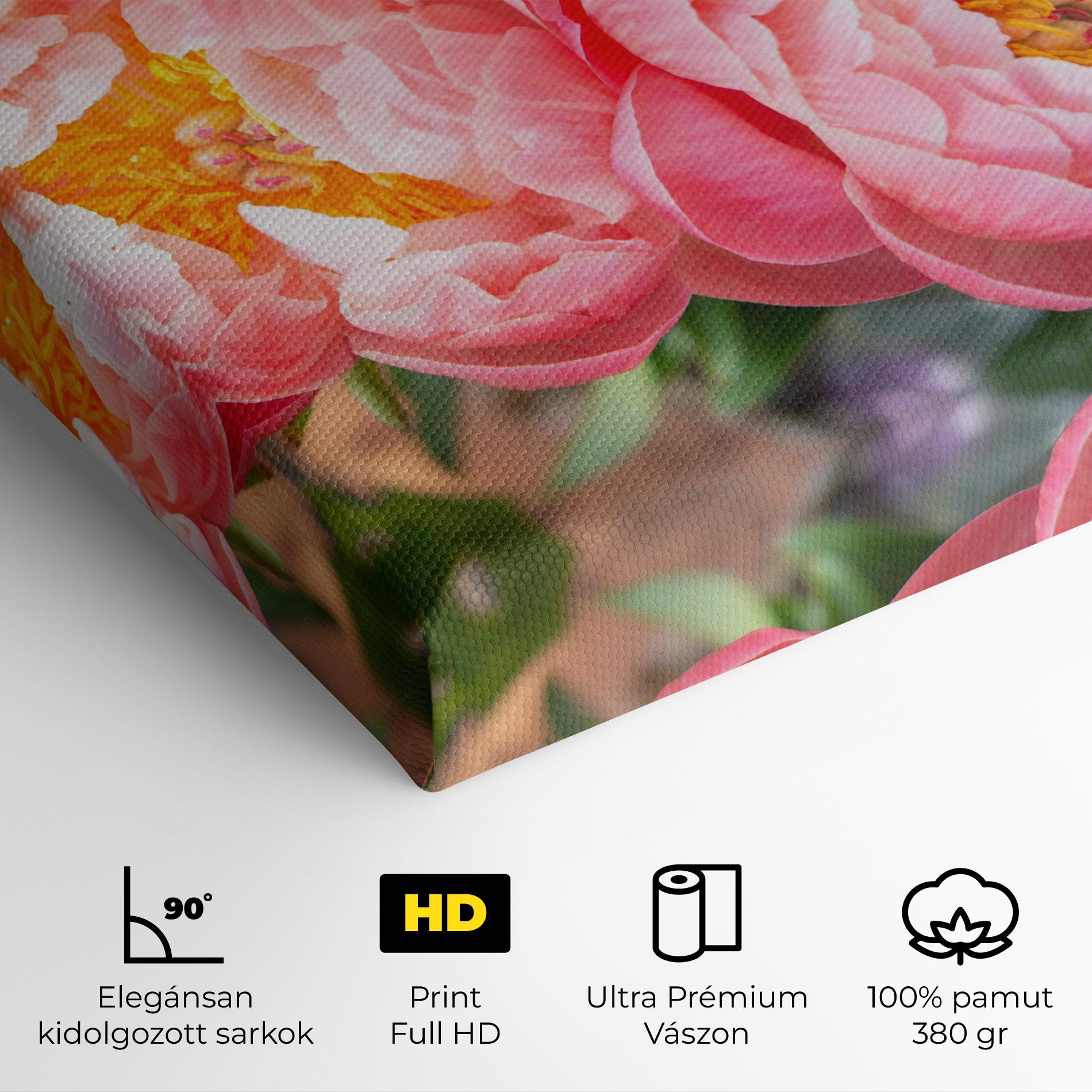 Vászonkép Opened Peonies Bouquet mockup 4