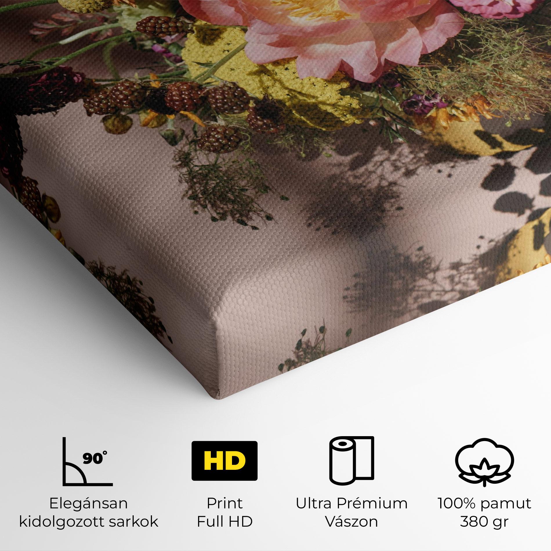 Vászonkép Pastel Orange Bouquet mockup 4