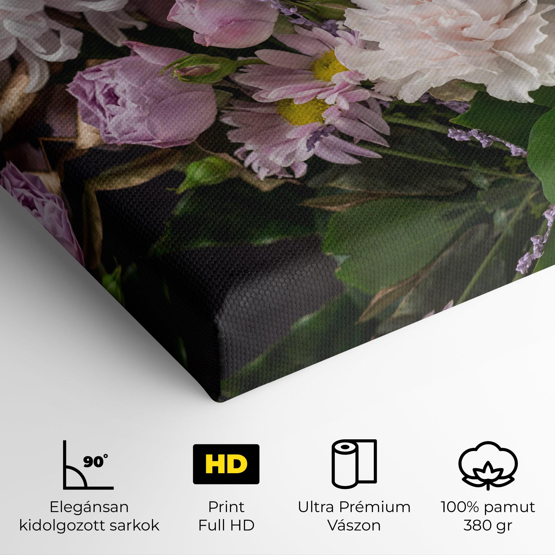 Vászonkép Pastel Purple Bouquet mockup 4