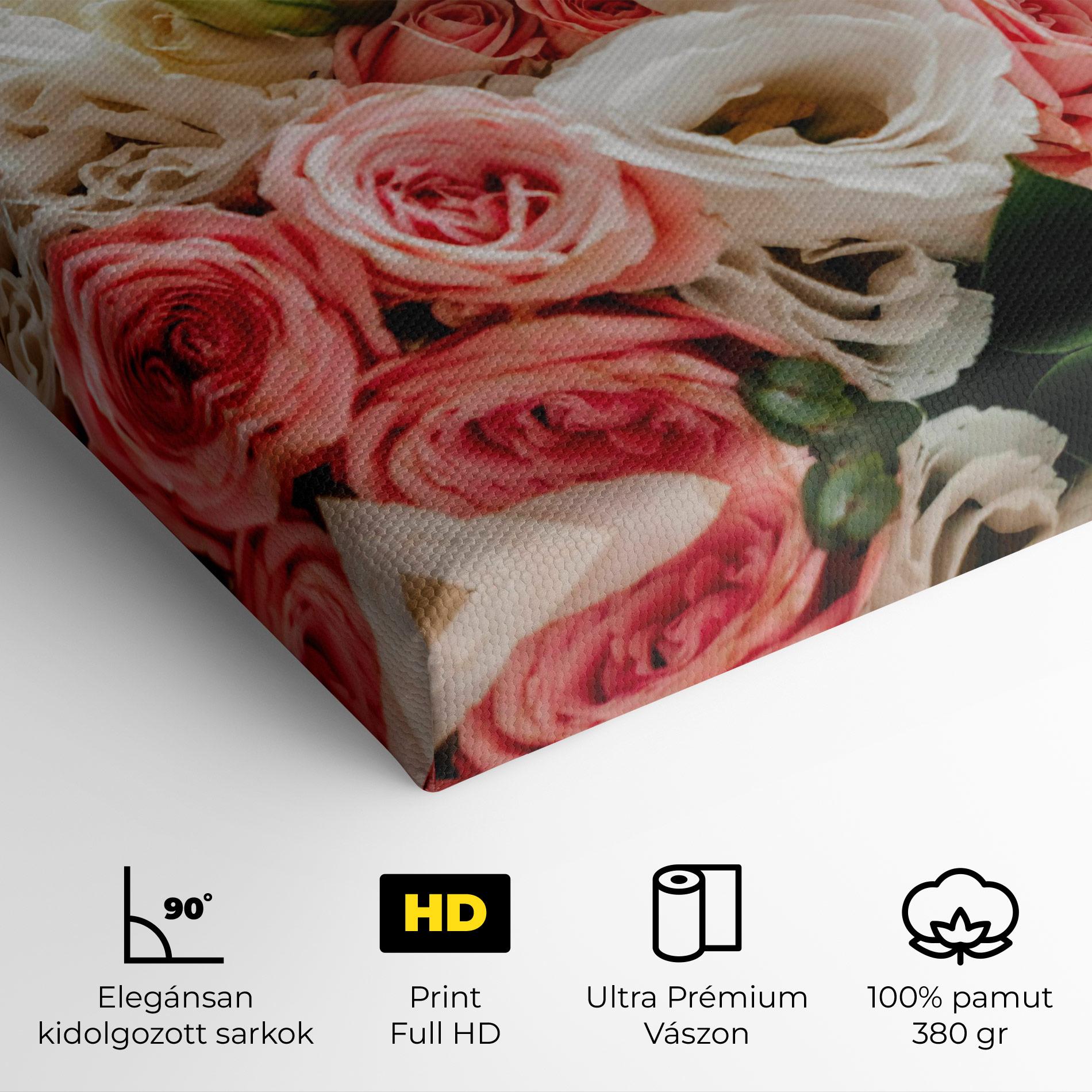 Vászonkép Pink Beautiful Bouquet mockup 4