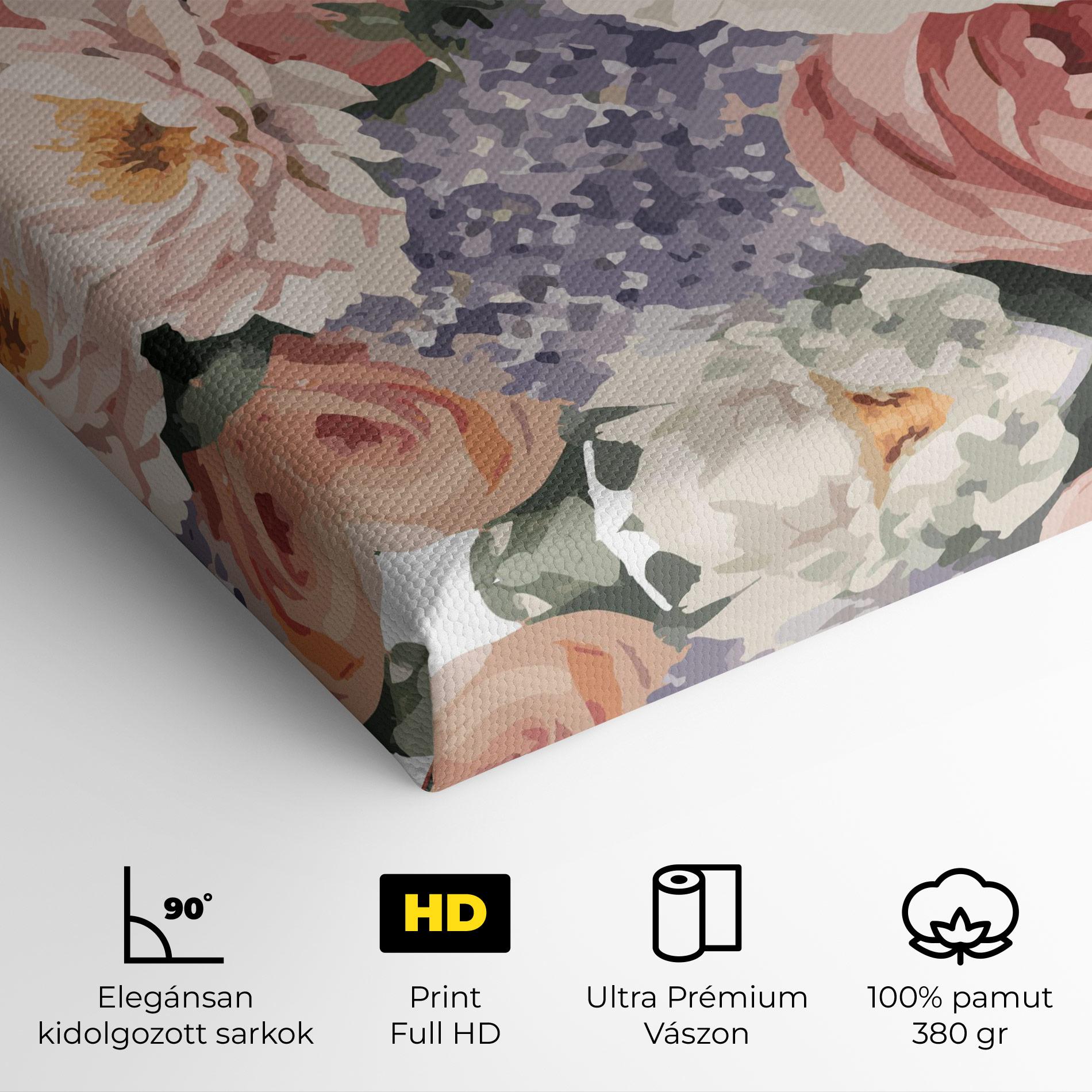 Vászonkép Pretty Watercolor Bouquet mockup 4