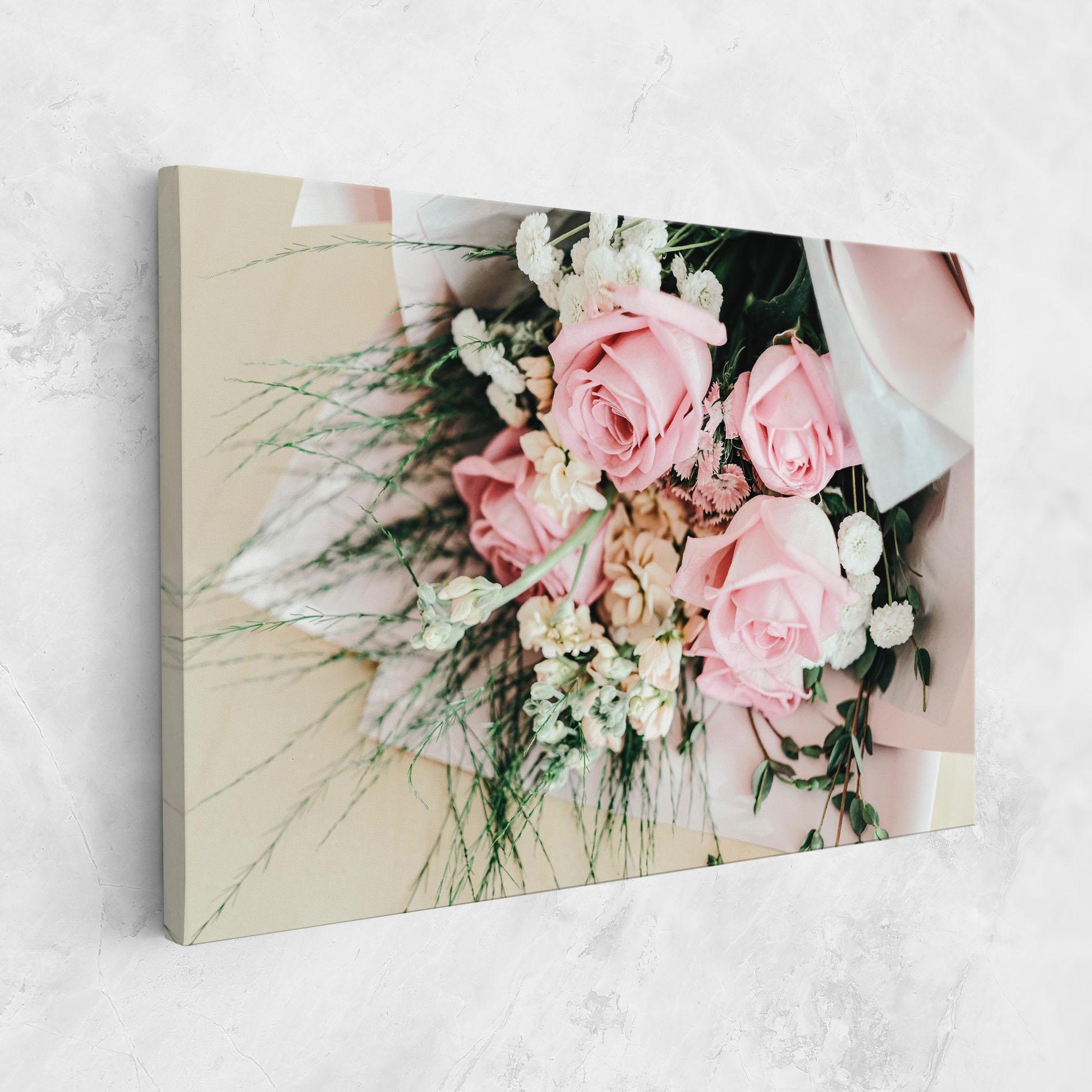 Vászonkép Baby Pink Bouquet mockup 1