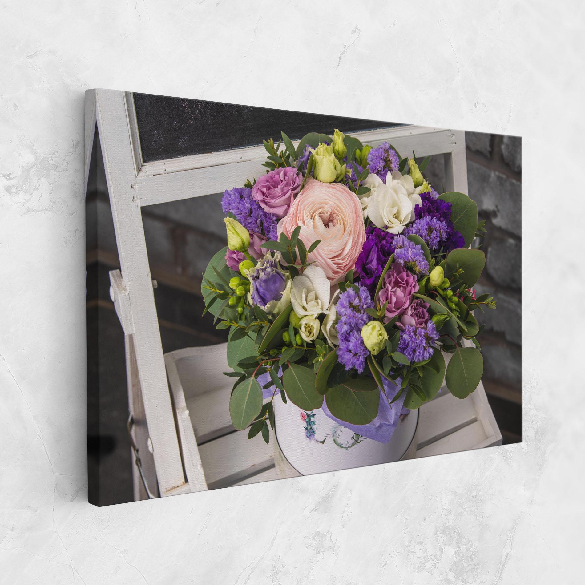 Vászonkép Big Pink Rose Bouquet mockup 1