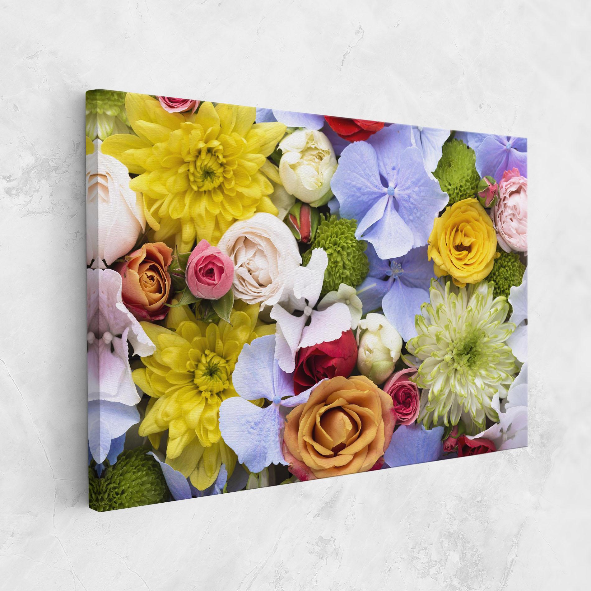 Vászonkép Color Mix Flower Bouquet mockup 1