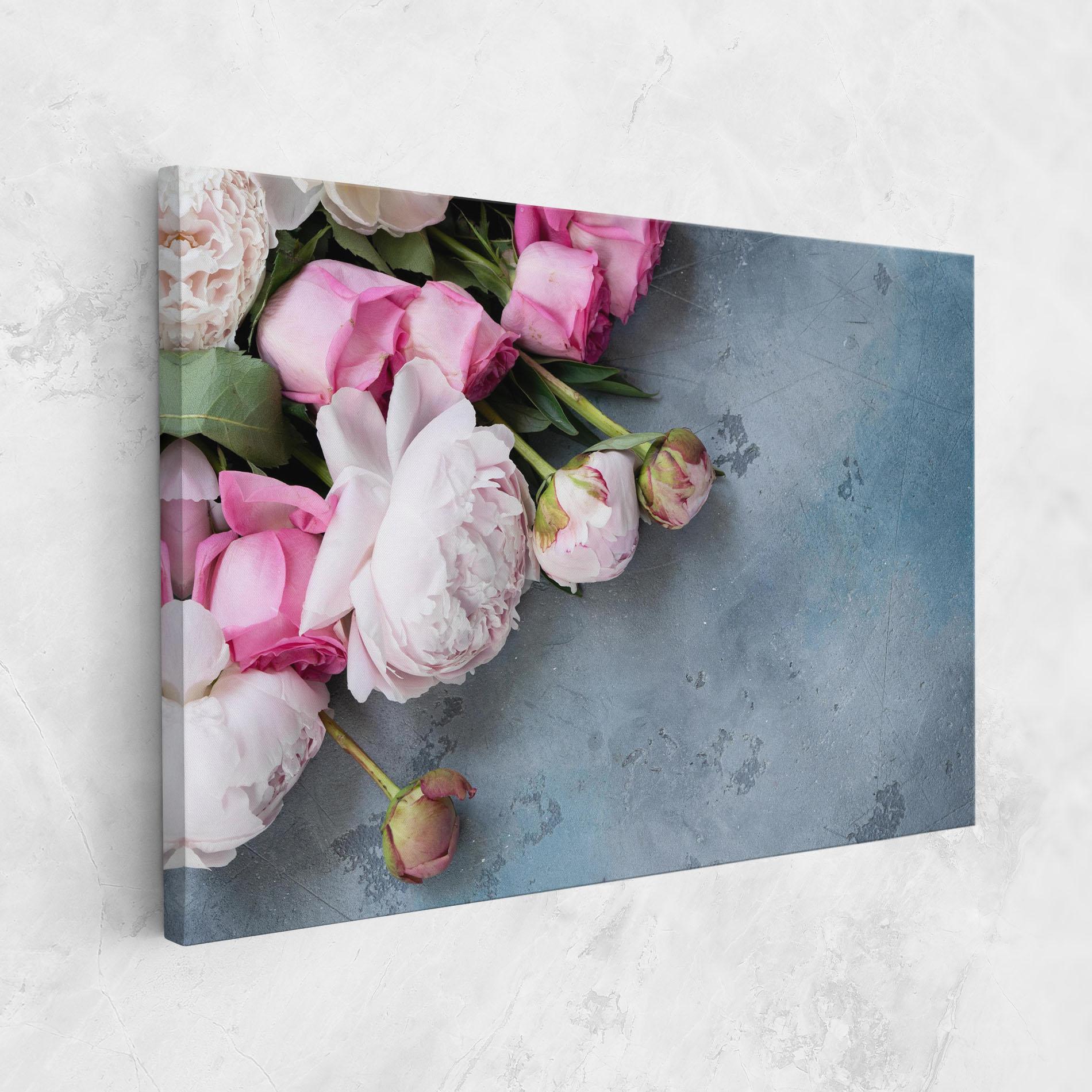 Vászonkép Cute Pink Peonies mockup 1