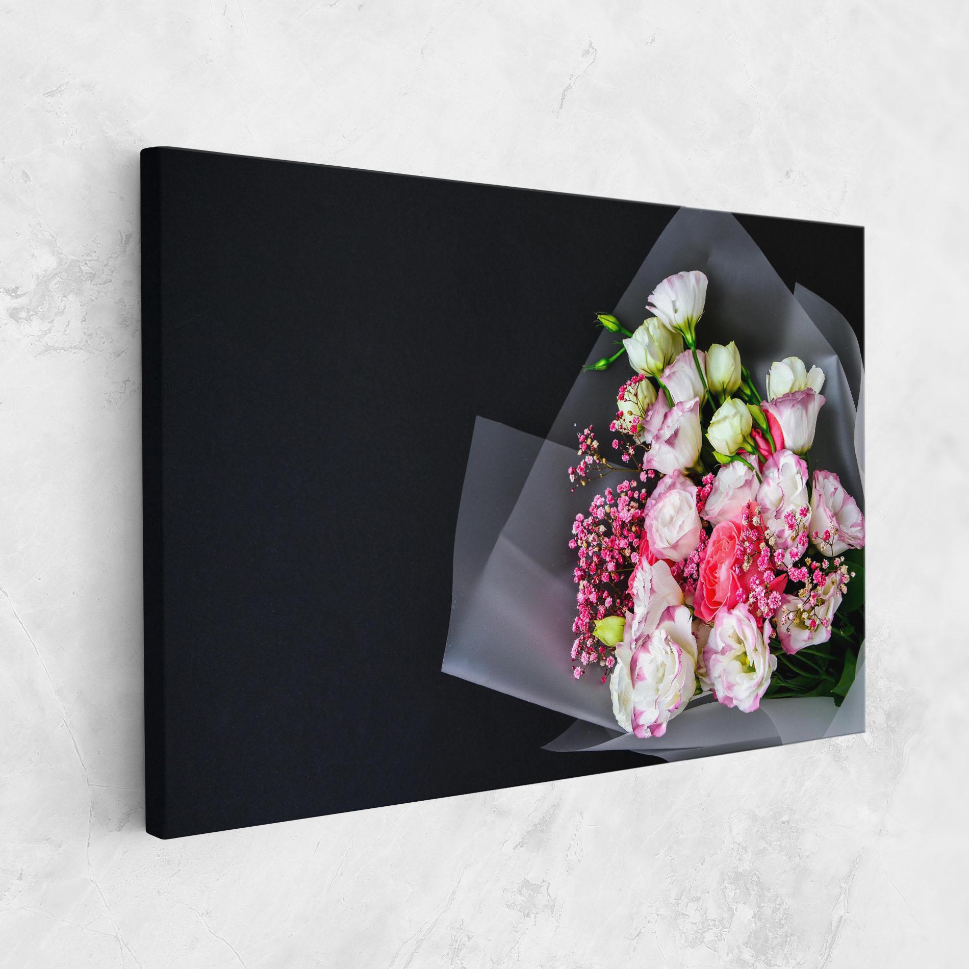 Vászonkép Cute Roses Bouquet mockup 1