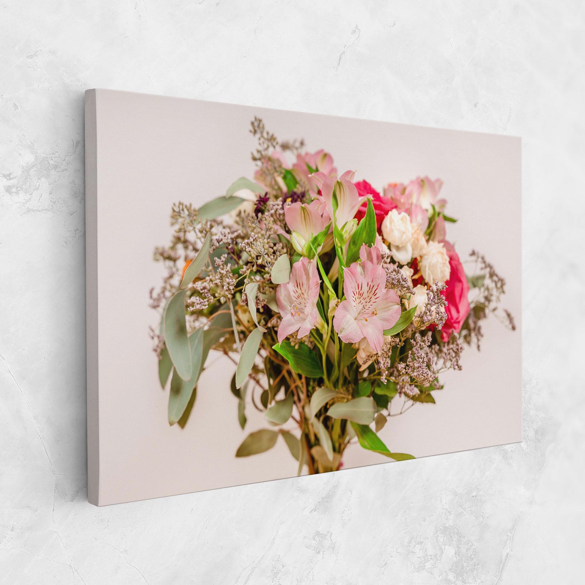 Vászonkép Girly Pink Bouquet mockup 1