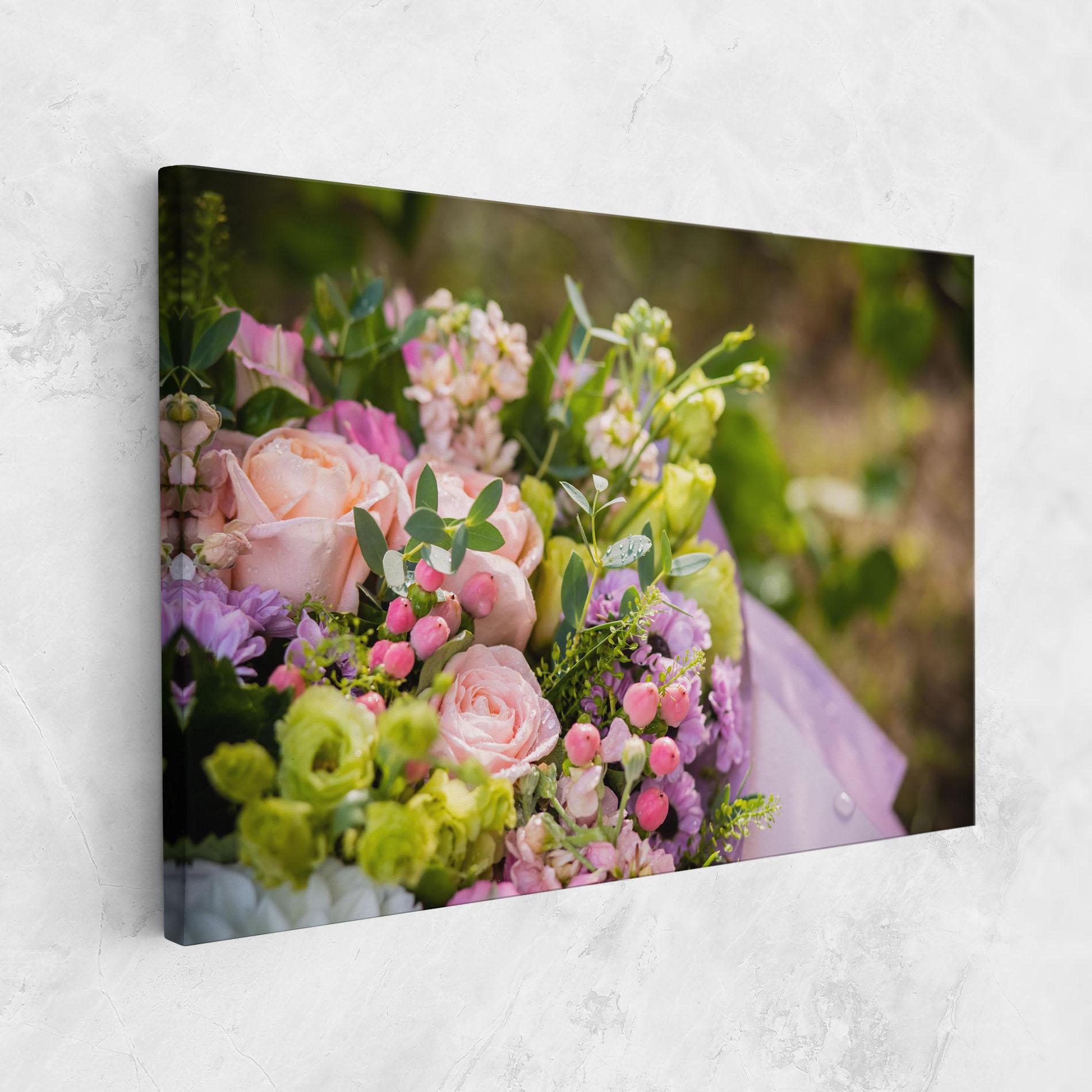 Vászonkép Green Pink Bouquet mockup 1