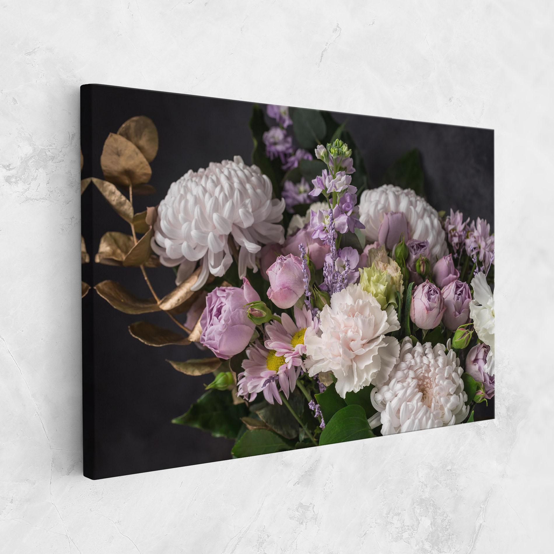 Vászonkép Pastel Purple Bouquet mockup 1
