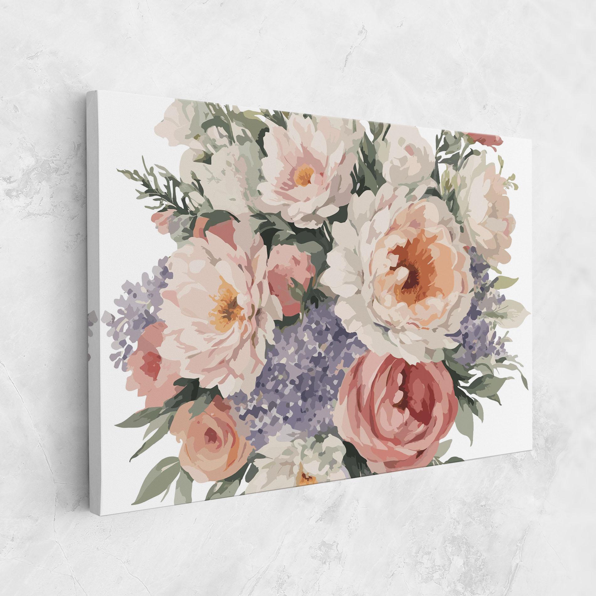 Vászonkép Pretty Watercolor Bouquet mockup 1