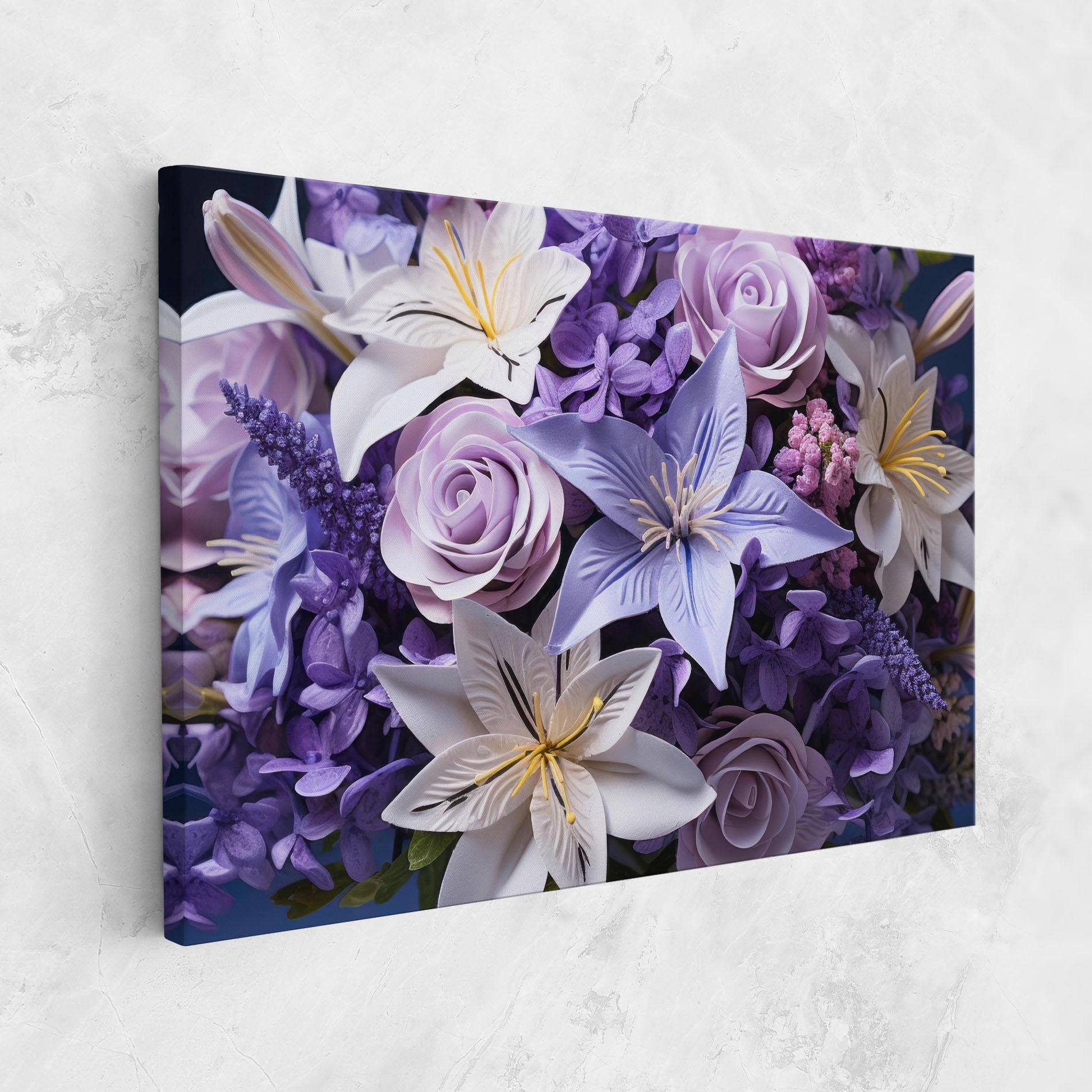Vászonkép Purple Cute Bouquet mockup 1
