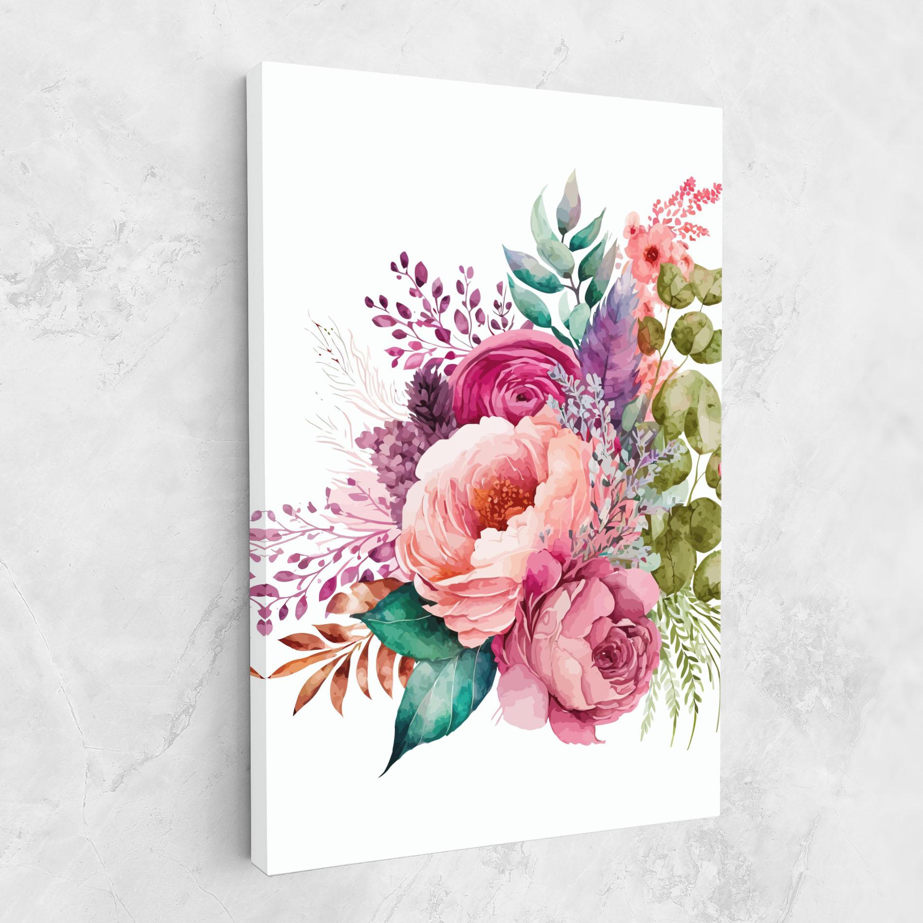 Vászonkép Bouquet Of Pink Roses mockup 1