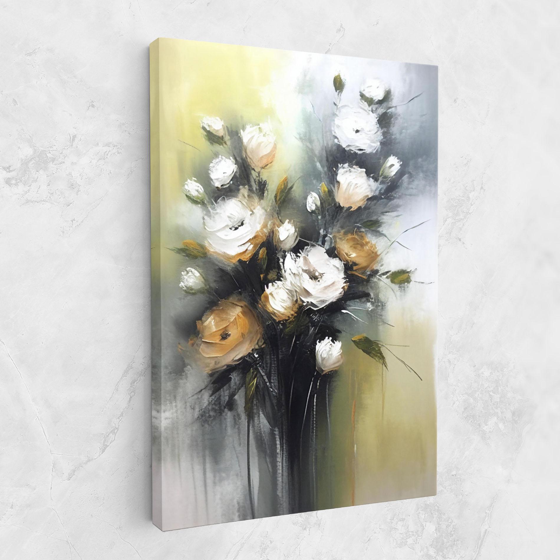 Vászonkép Bouquet Painting mockup 1