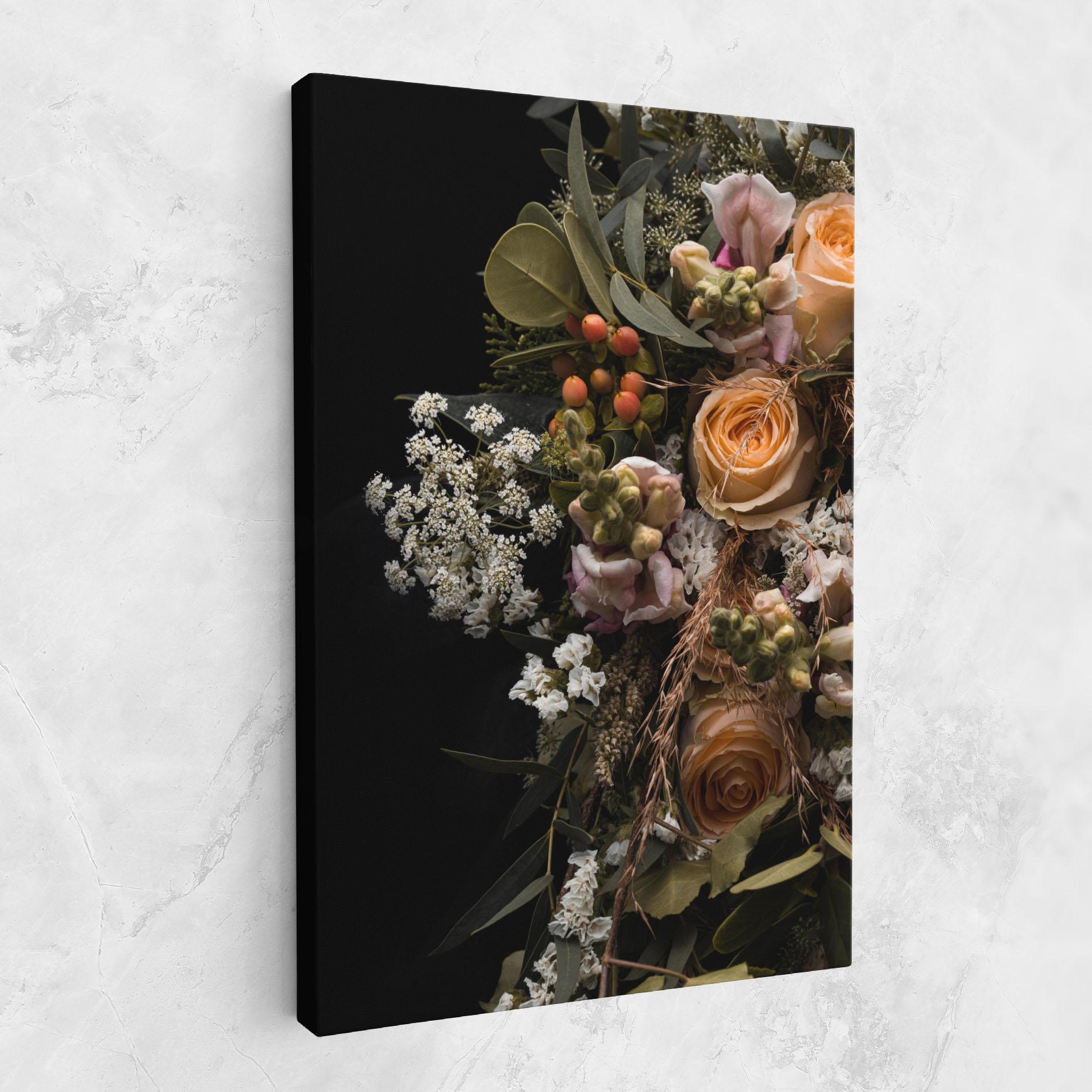 Vászonkép Dark Flower Bouquet mockup 1