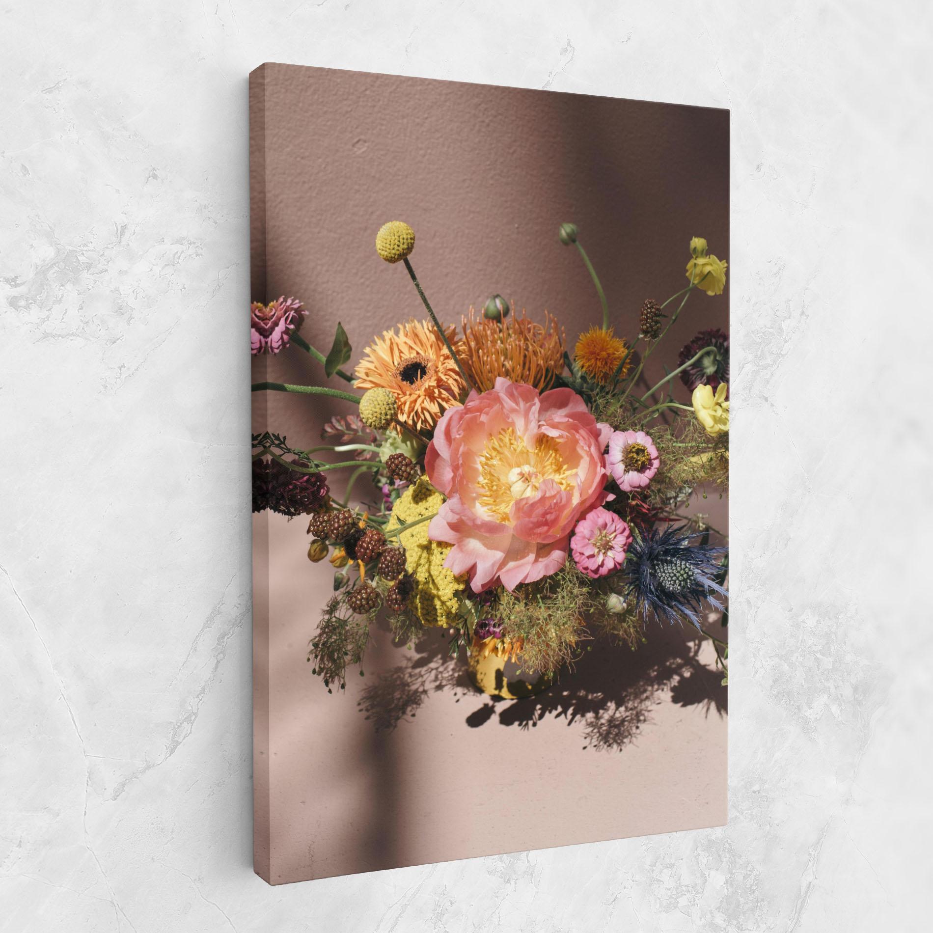 Vászonkép Pastel Orange Bouquet mockup 1