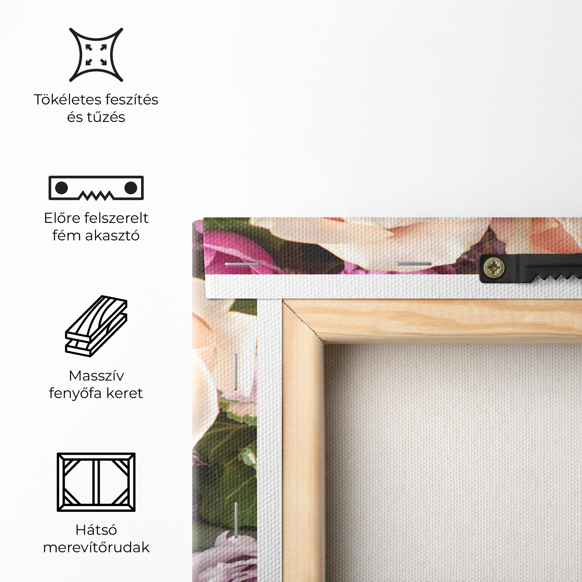 Vászonkép Cream Purple Bouquet mockup 5