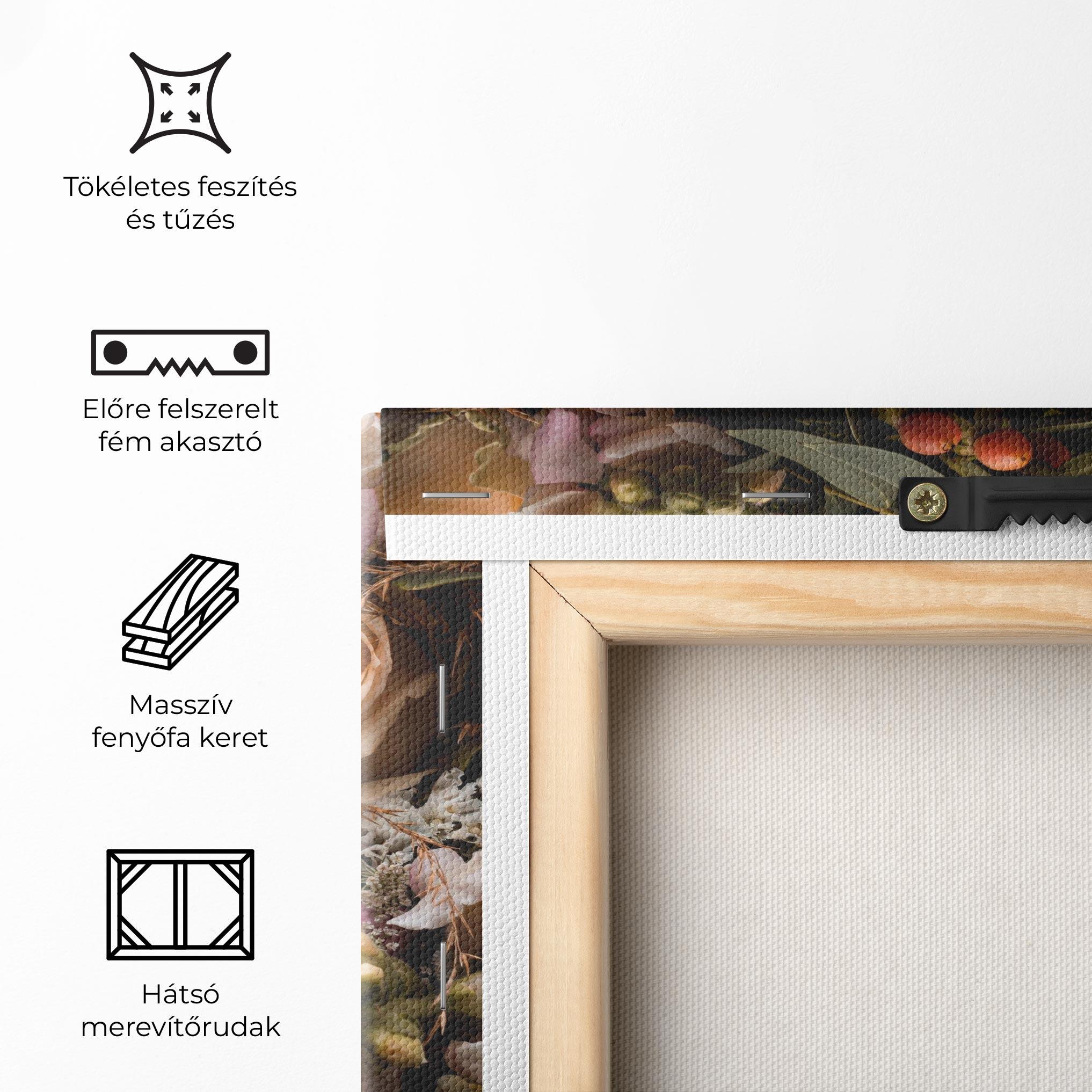 Vászonkép Dark Flower Bouquet mockup 5