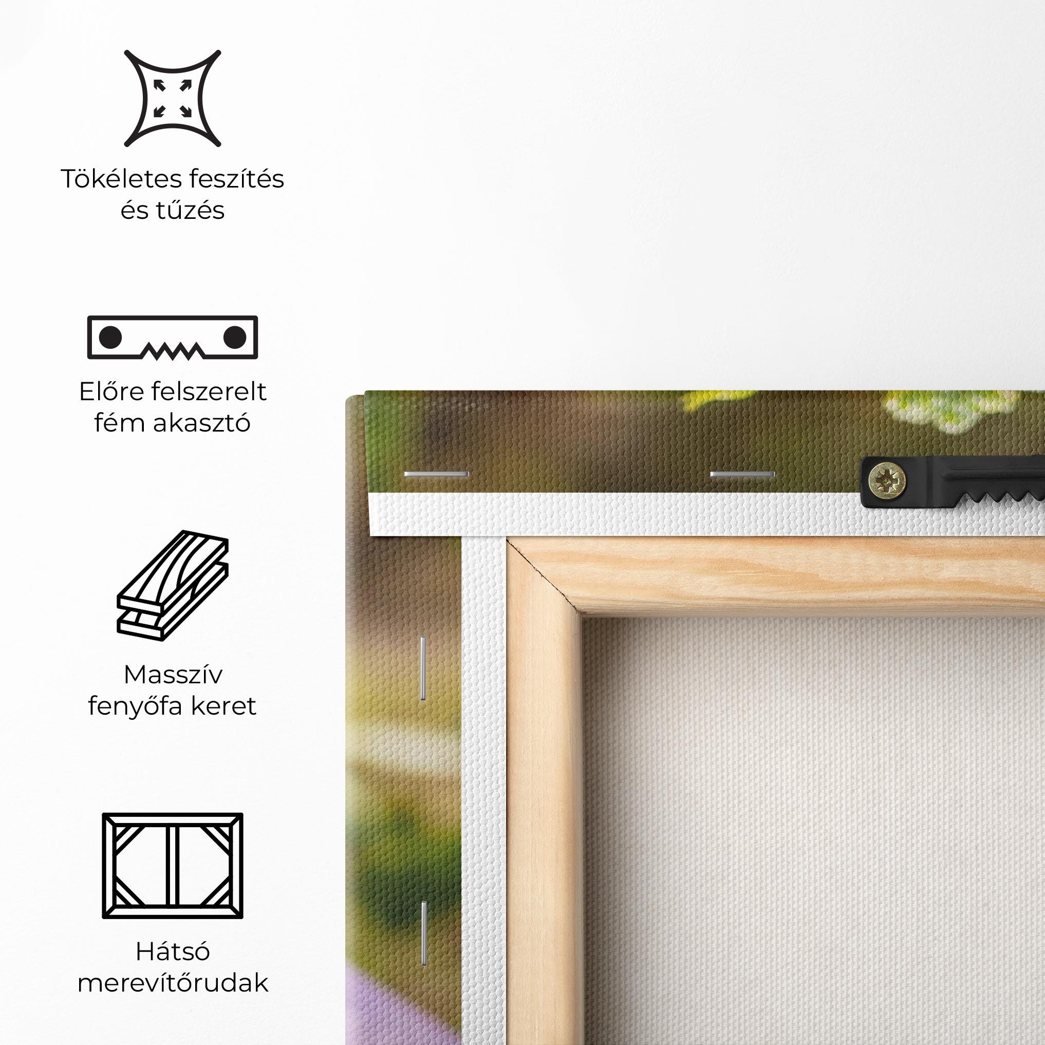 Vászonkép Green Pink Bouquet mockup 5