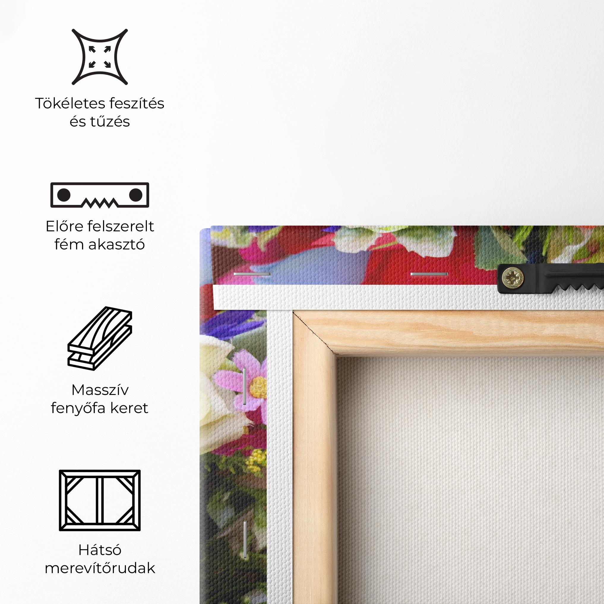 Vászonkép Mixed Roses Bouquet mockup 5