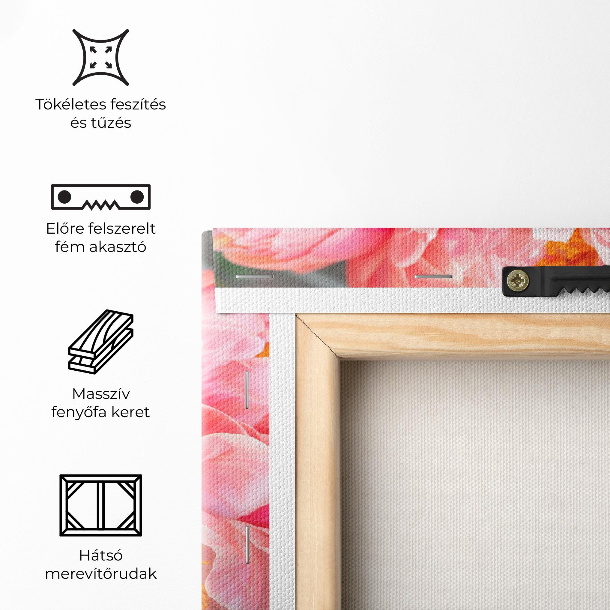 Vászonkép Opened Peonies Bouquet mockup 5