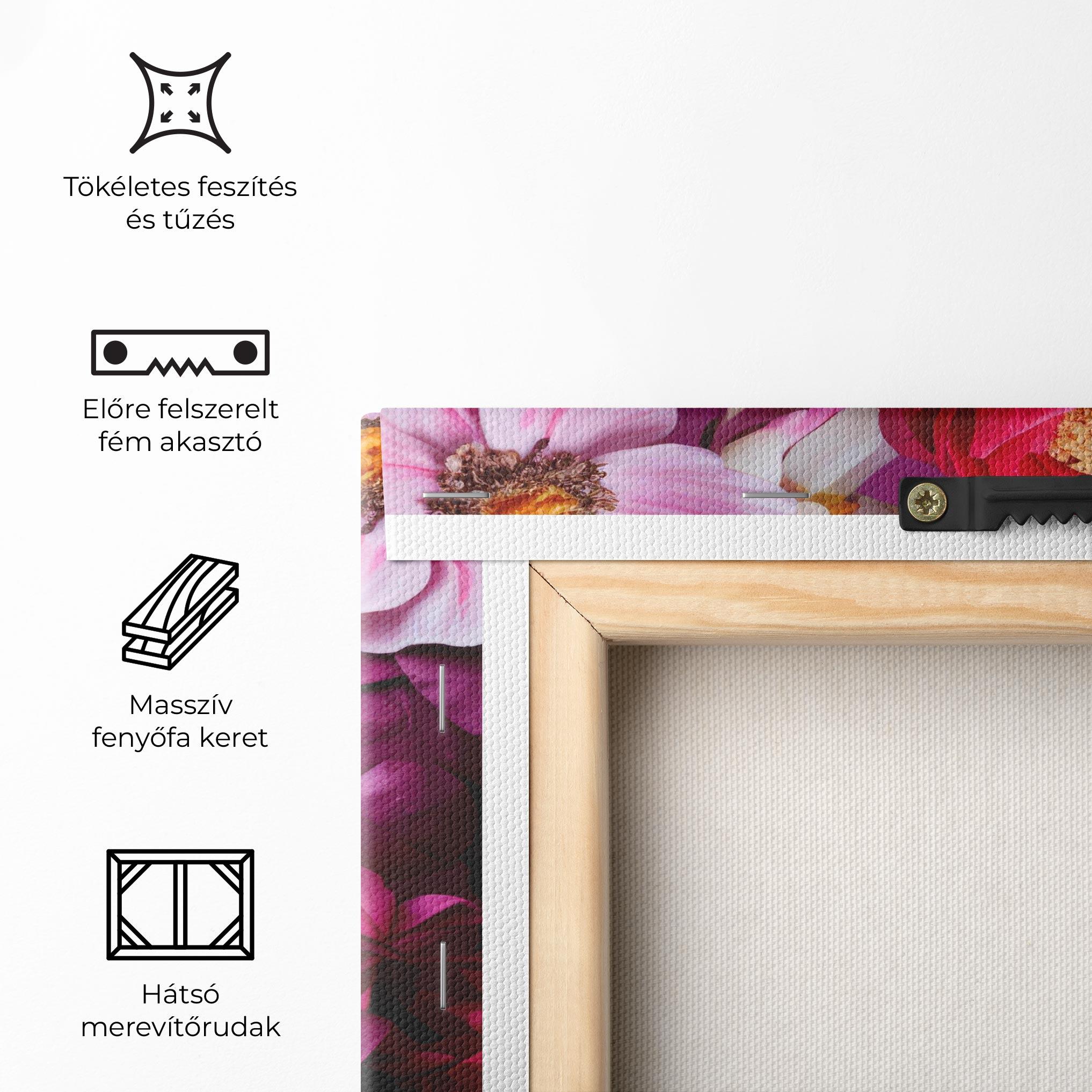 Vászonkép Pink Red Bouquet mockup 5