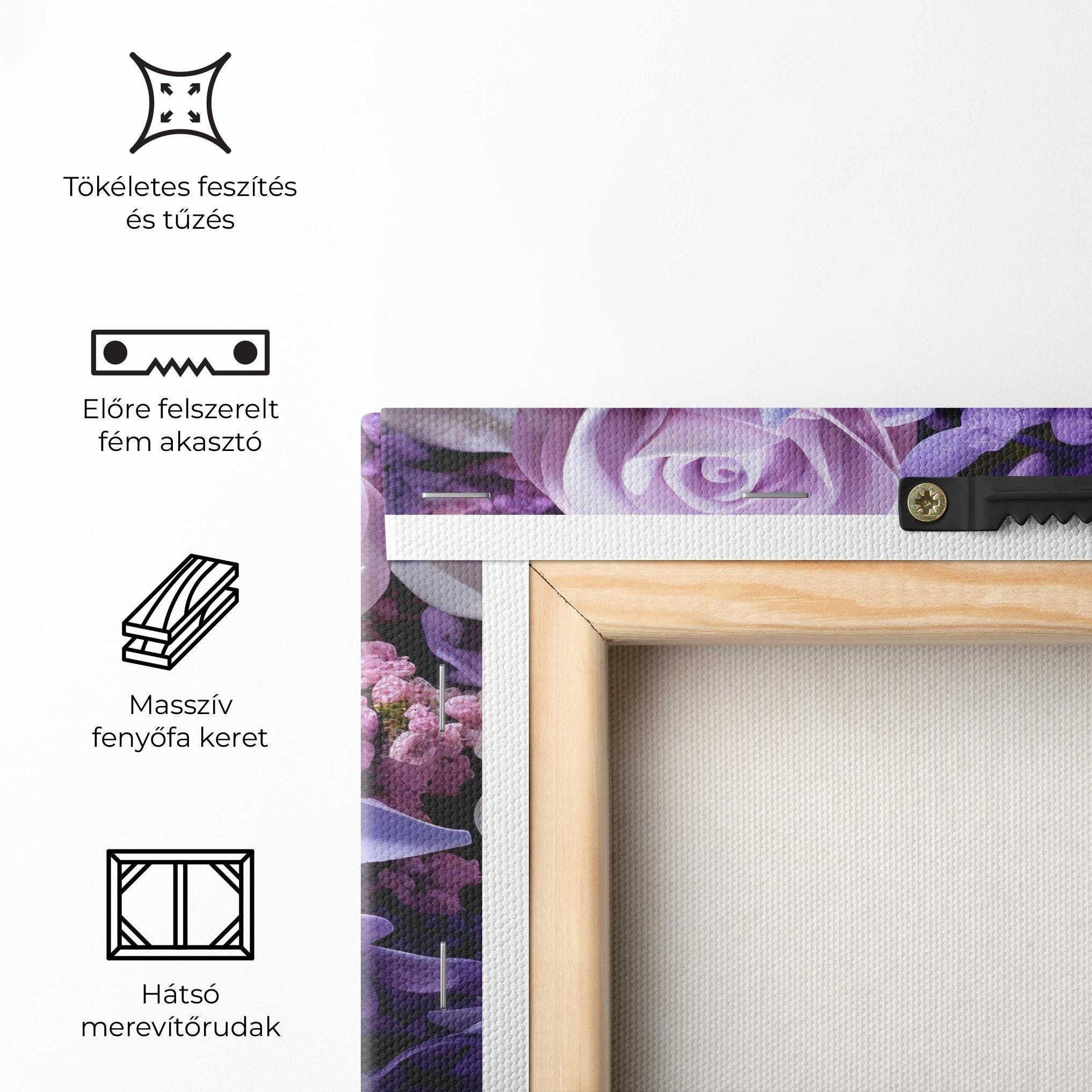 Vászonkép Purple Cute Bouquet mockup 5