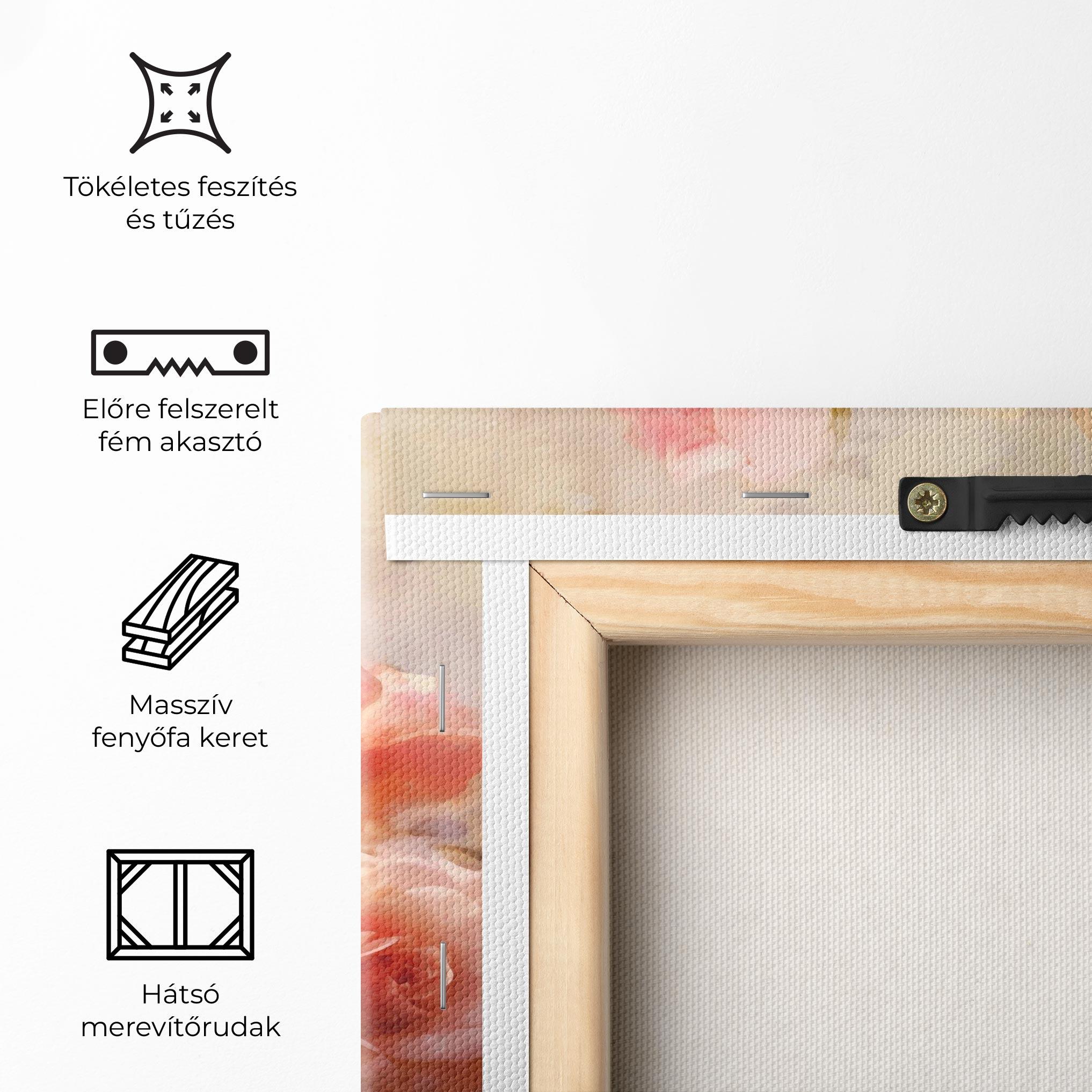 Vászonkép Roses Bouquet Painting mockup 5