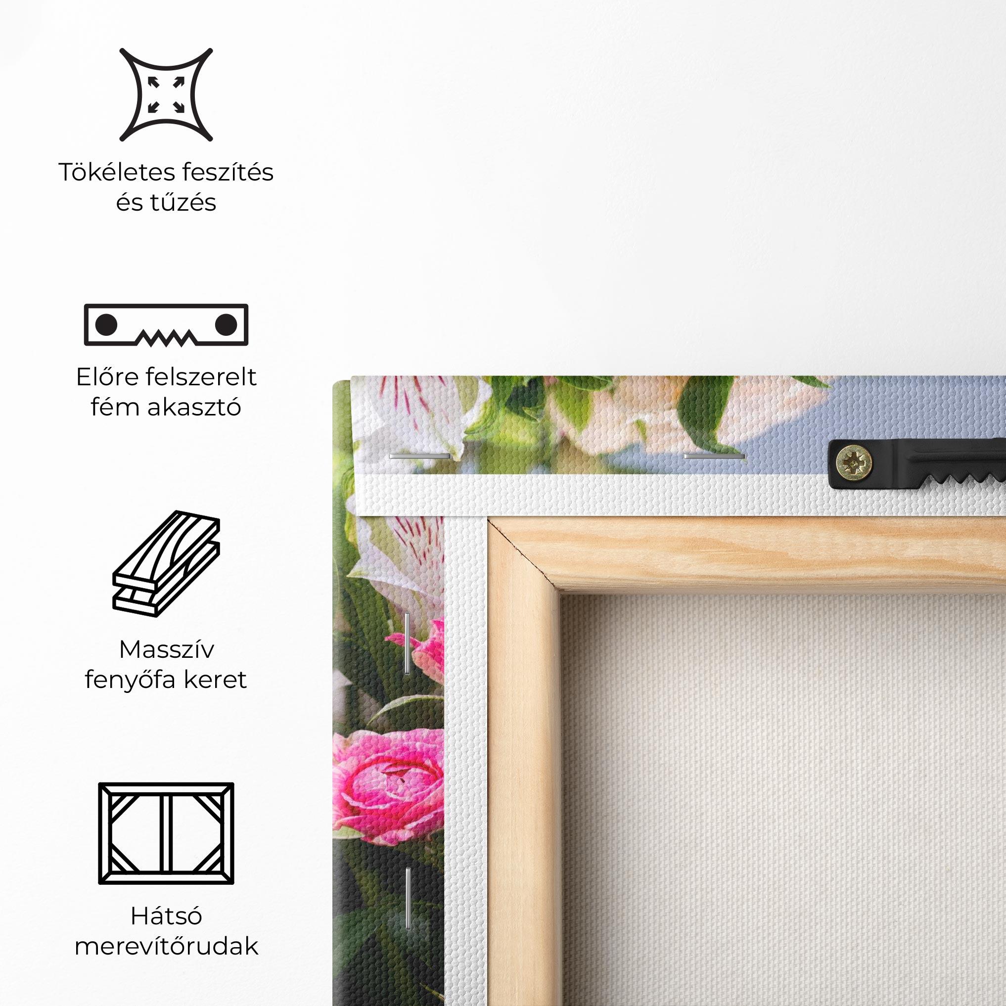 Vászonkép White Pink Bouquet mockup 5