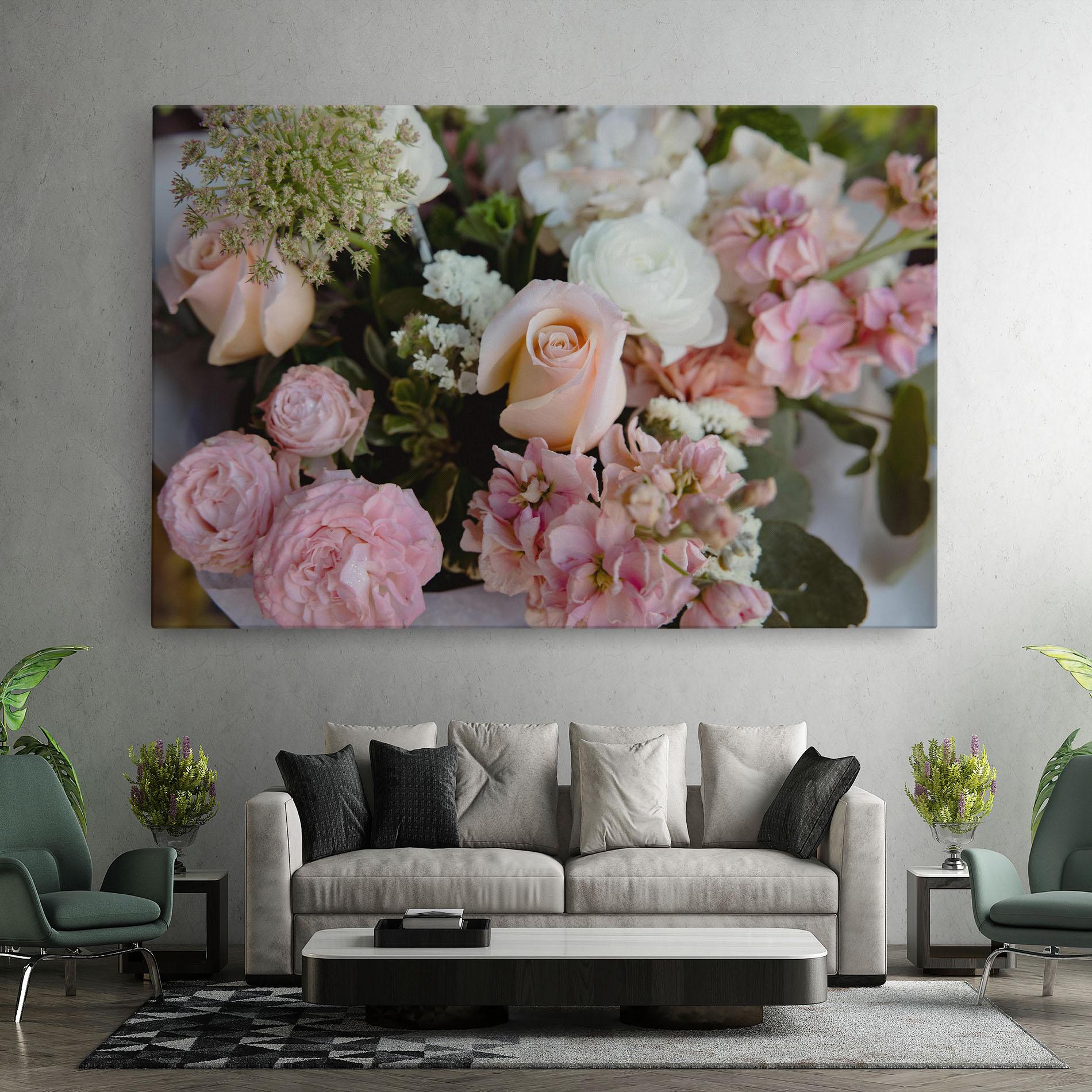 Vászonkép Beautiful Pink Pastel mockup 7