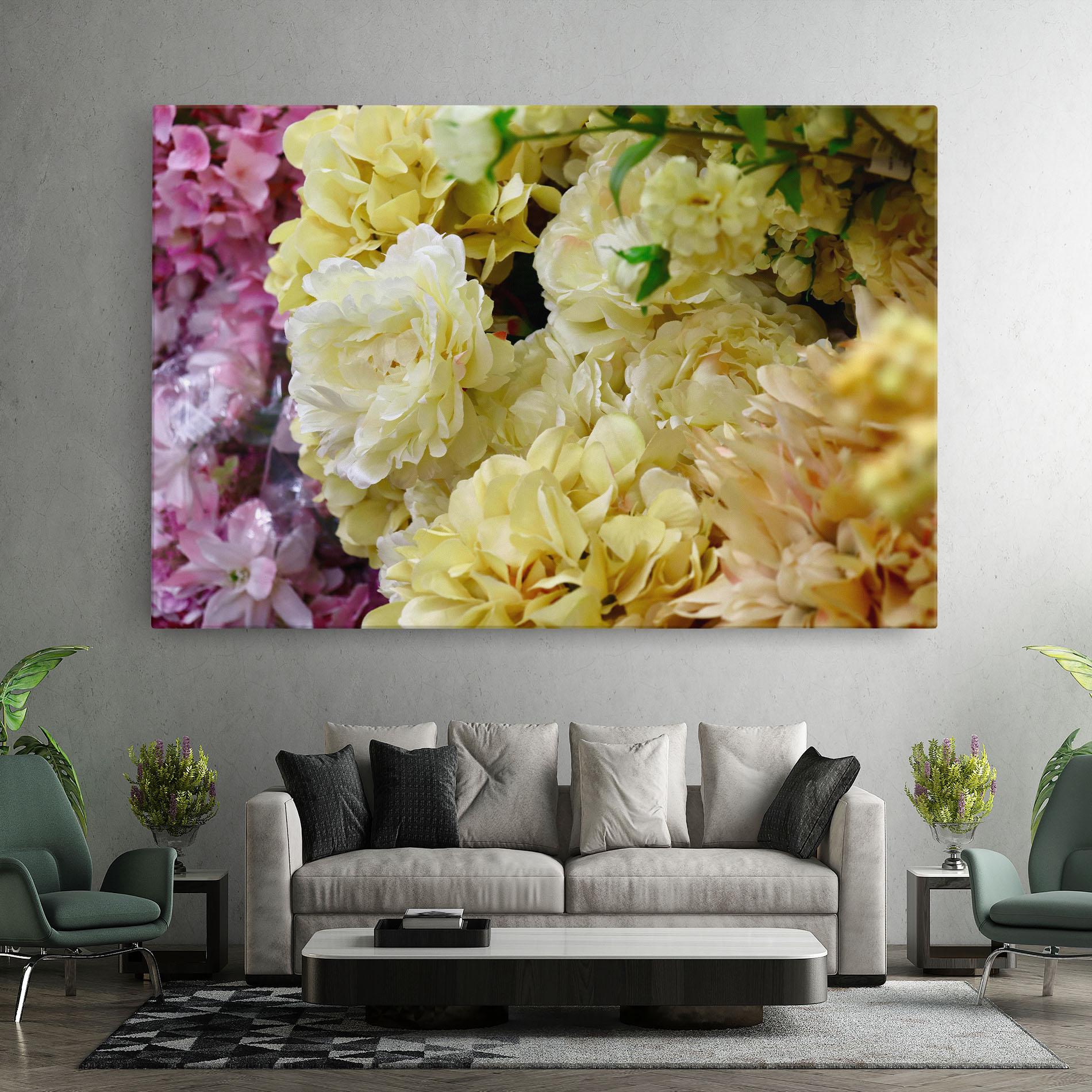 Vászonkép Beautiful Yellow Pastel mockup 7