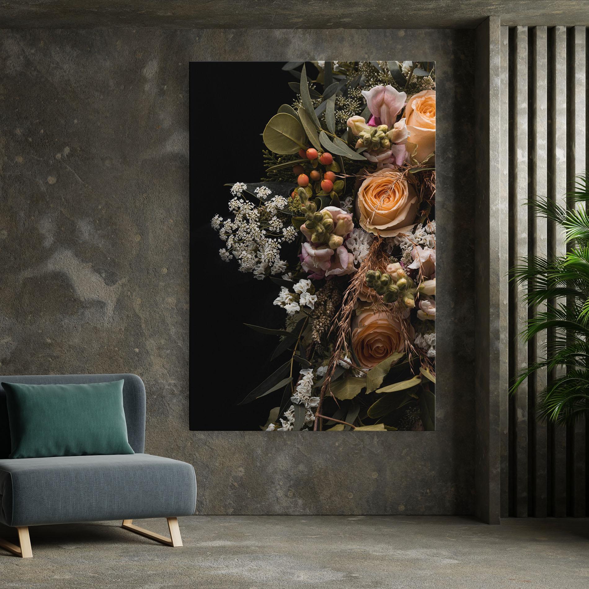 Vászonkép Dark Flower Bouquet mockup 7