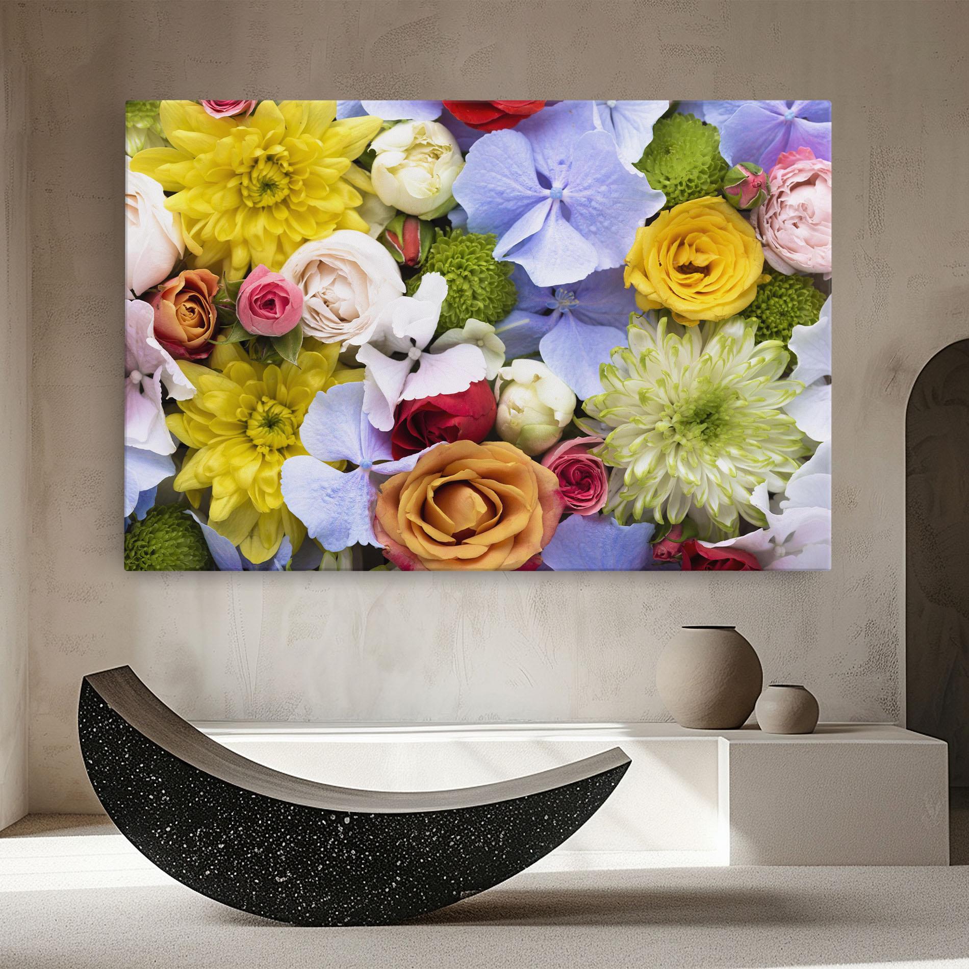 Vászonkép Color Mix Flower Bouquet mockup 8