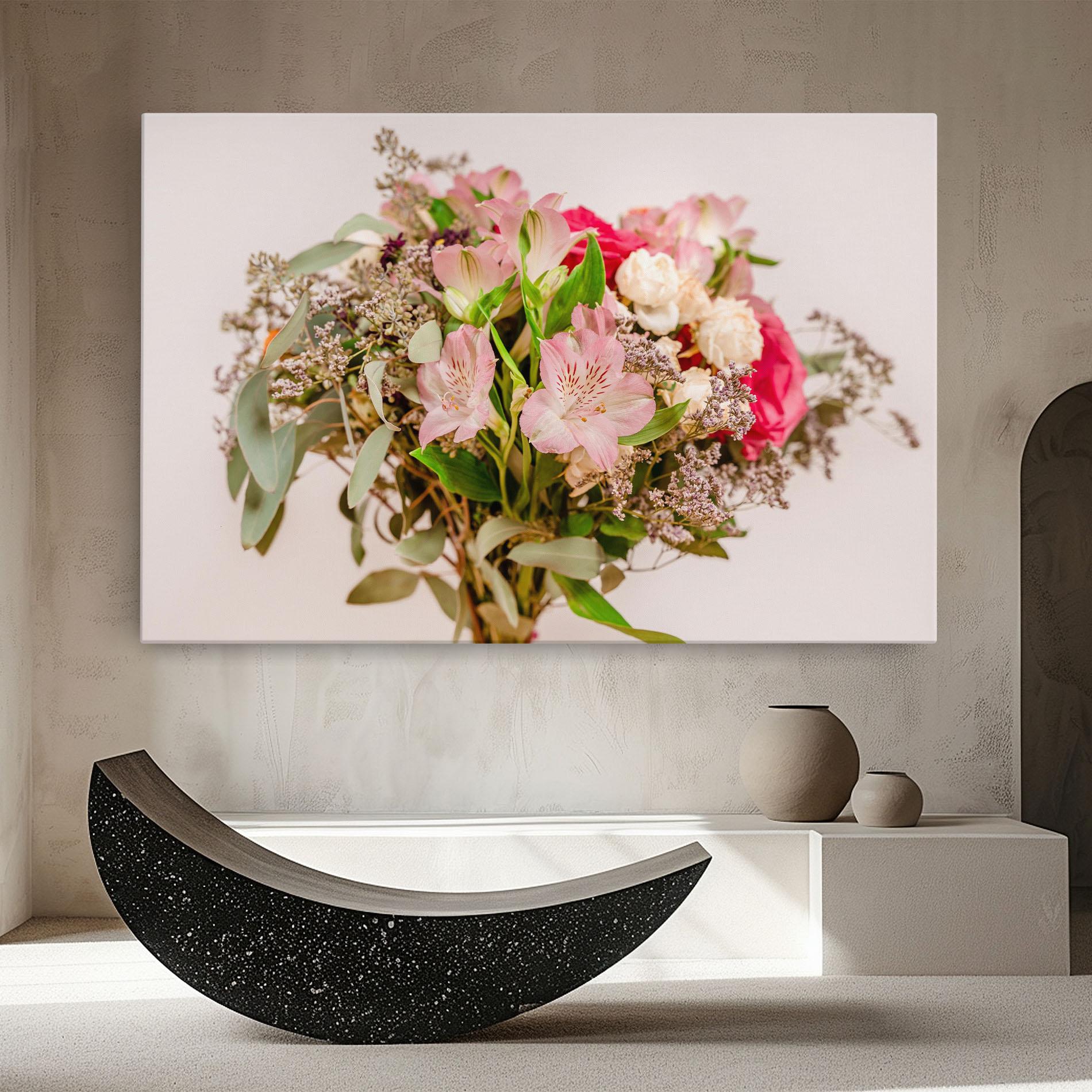 Vászonkép Girly Pink Bouquet mockup 8