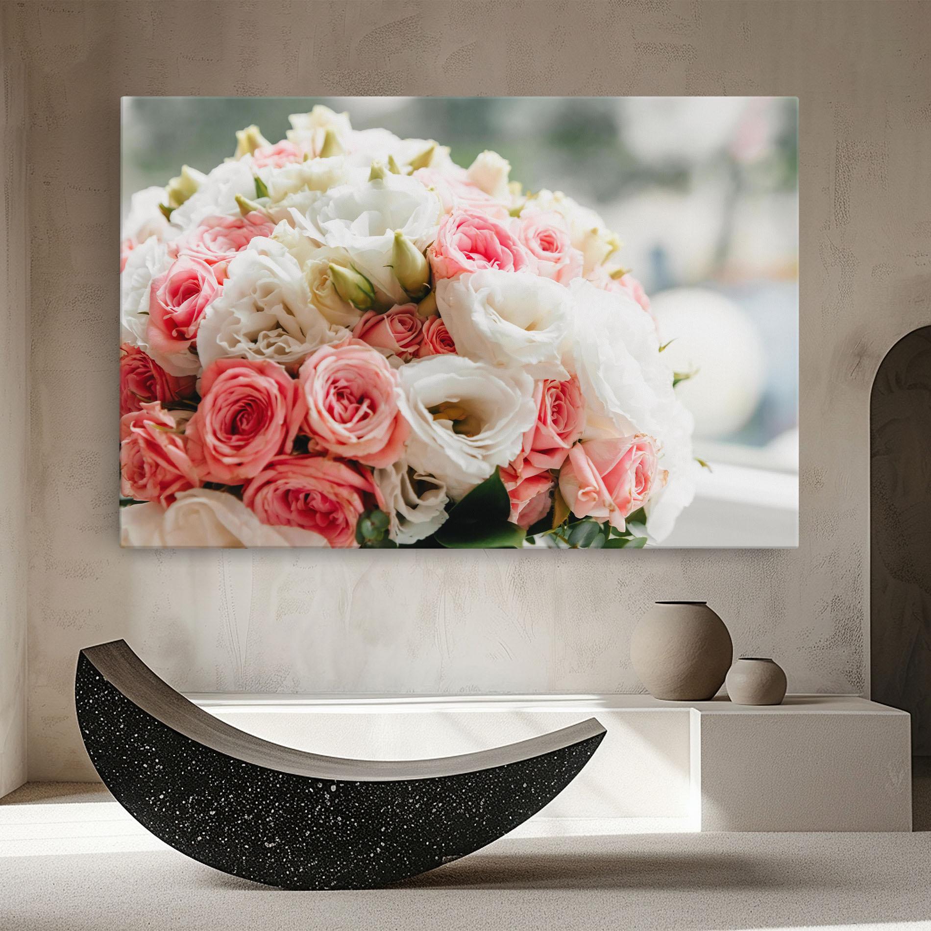 Vászonkép Pink Beautiful Bouquet mockup 8