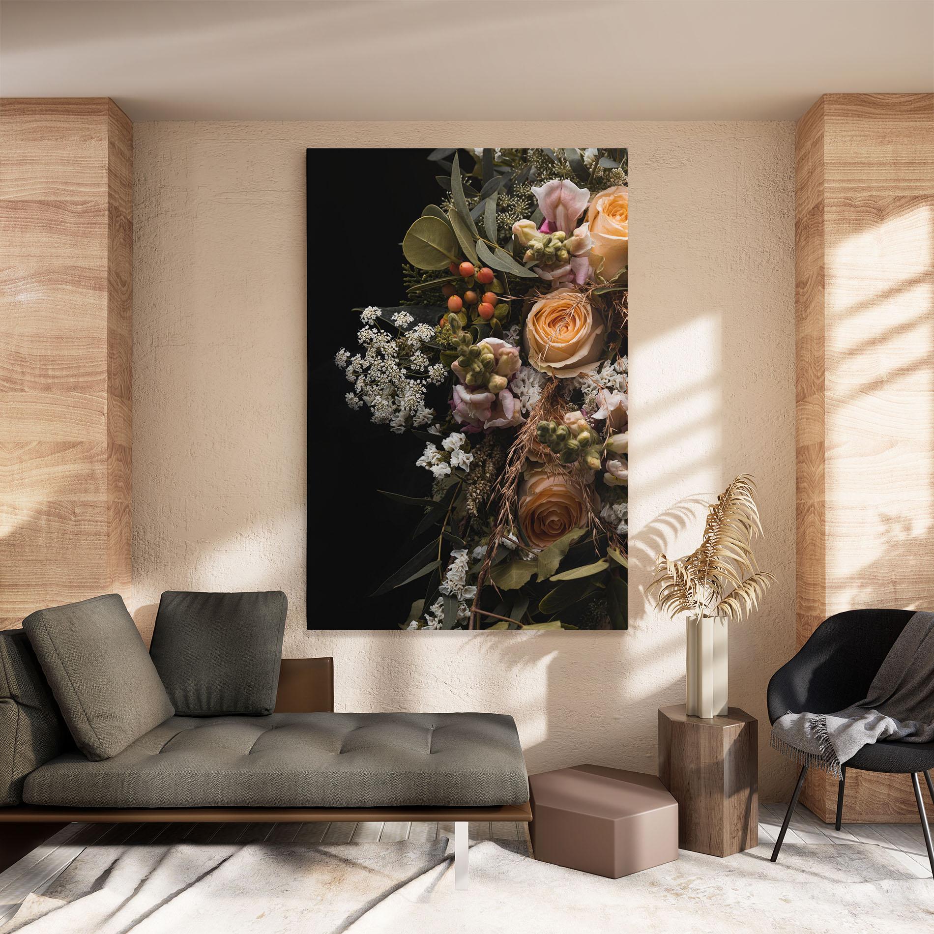 Vászonkép Dark Flower Bouquet mockup 8