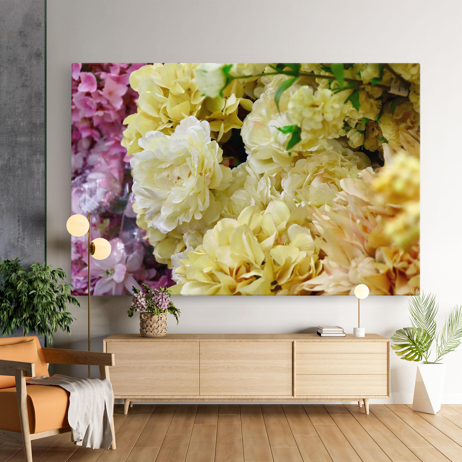 Vászonkép Beautiful Yellow Pastel mockup 9