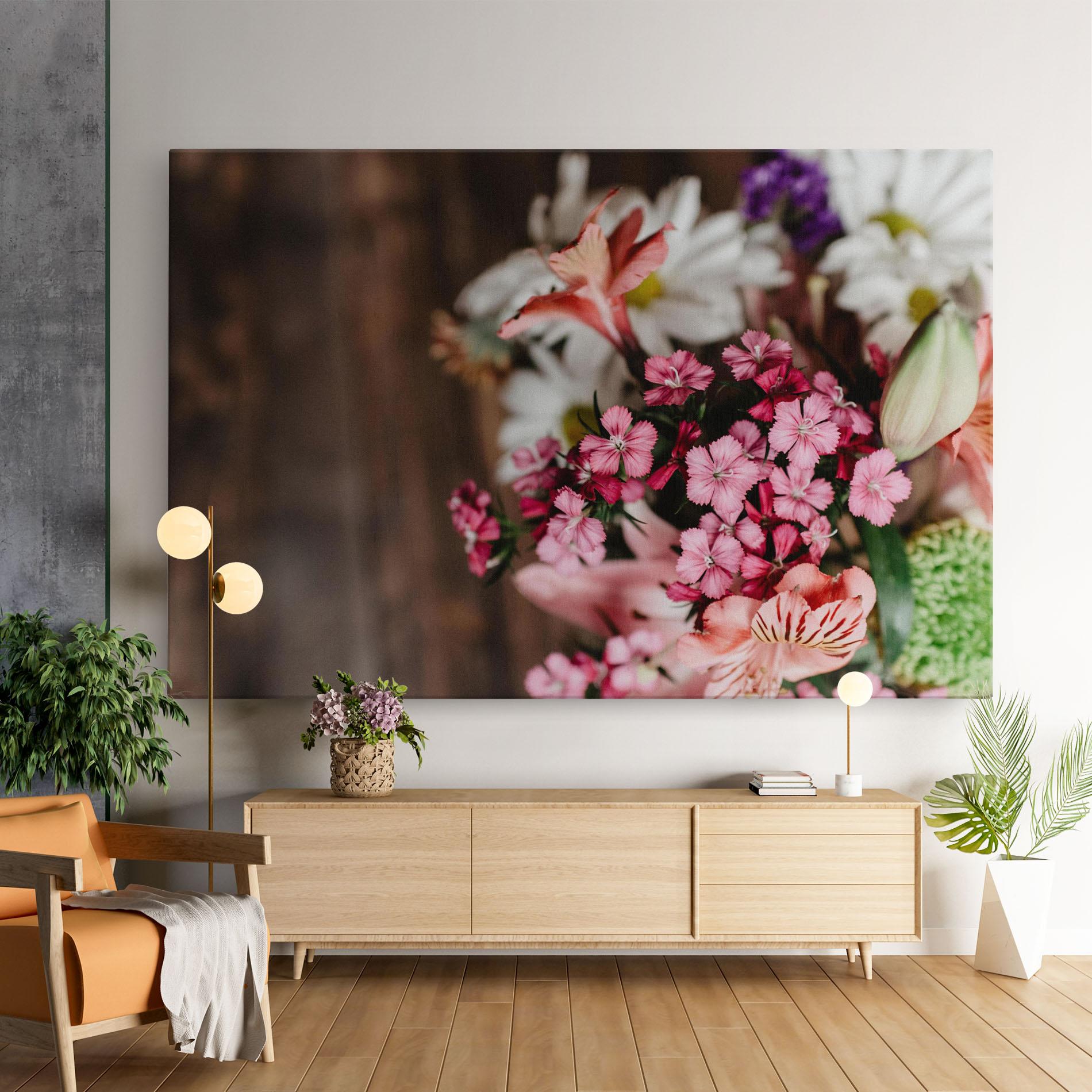 Vászonkép Small Flowers Bouquet mockup 9