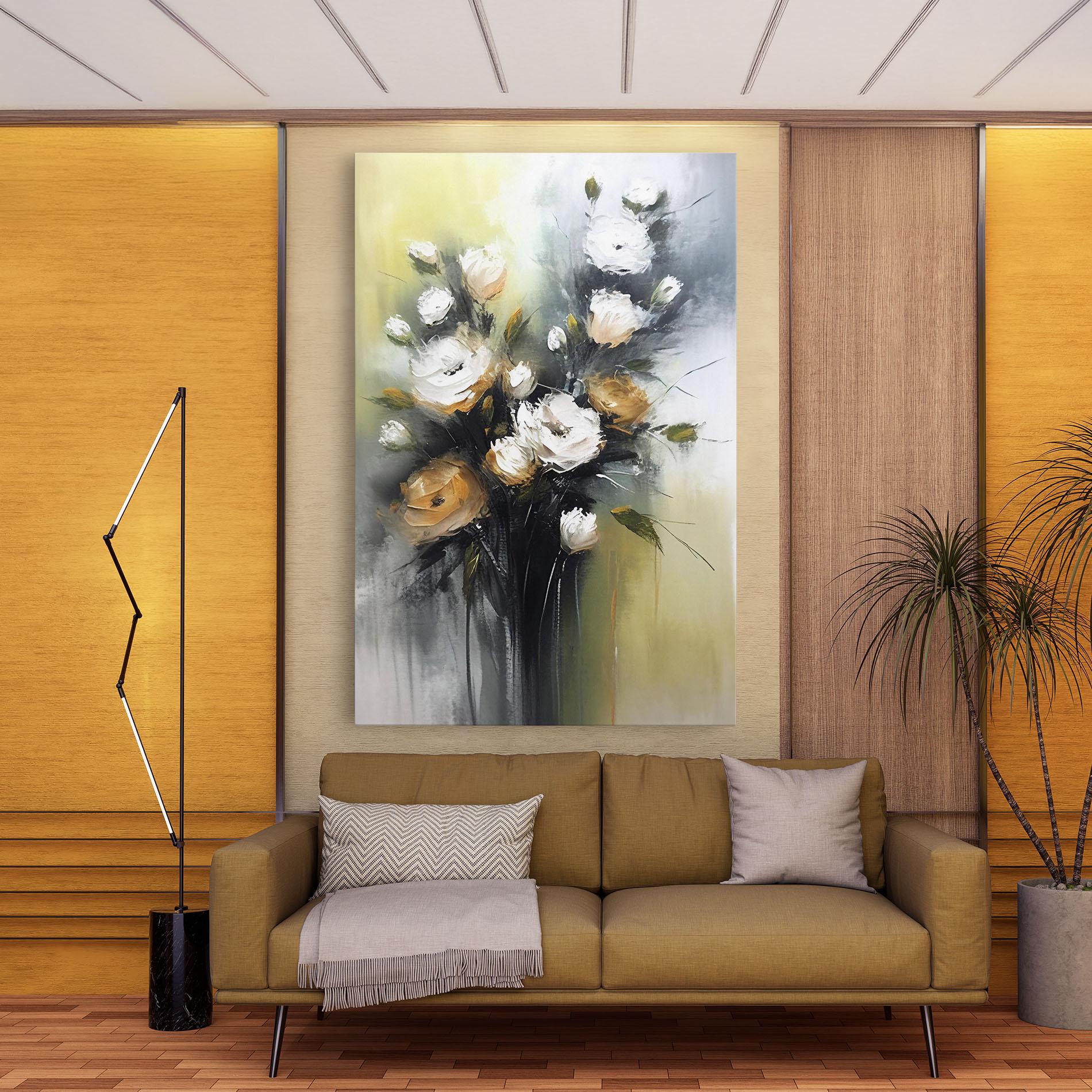 Vászonkép Bouquet Painting mockup 9
