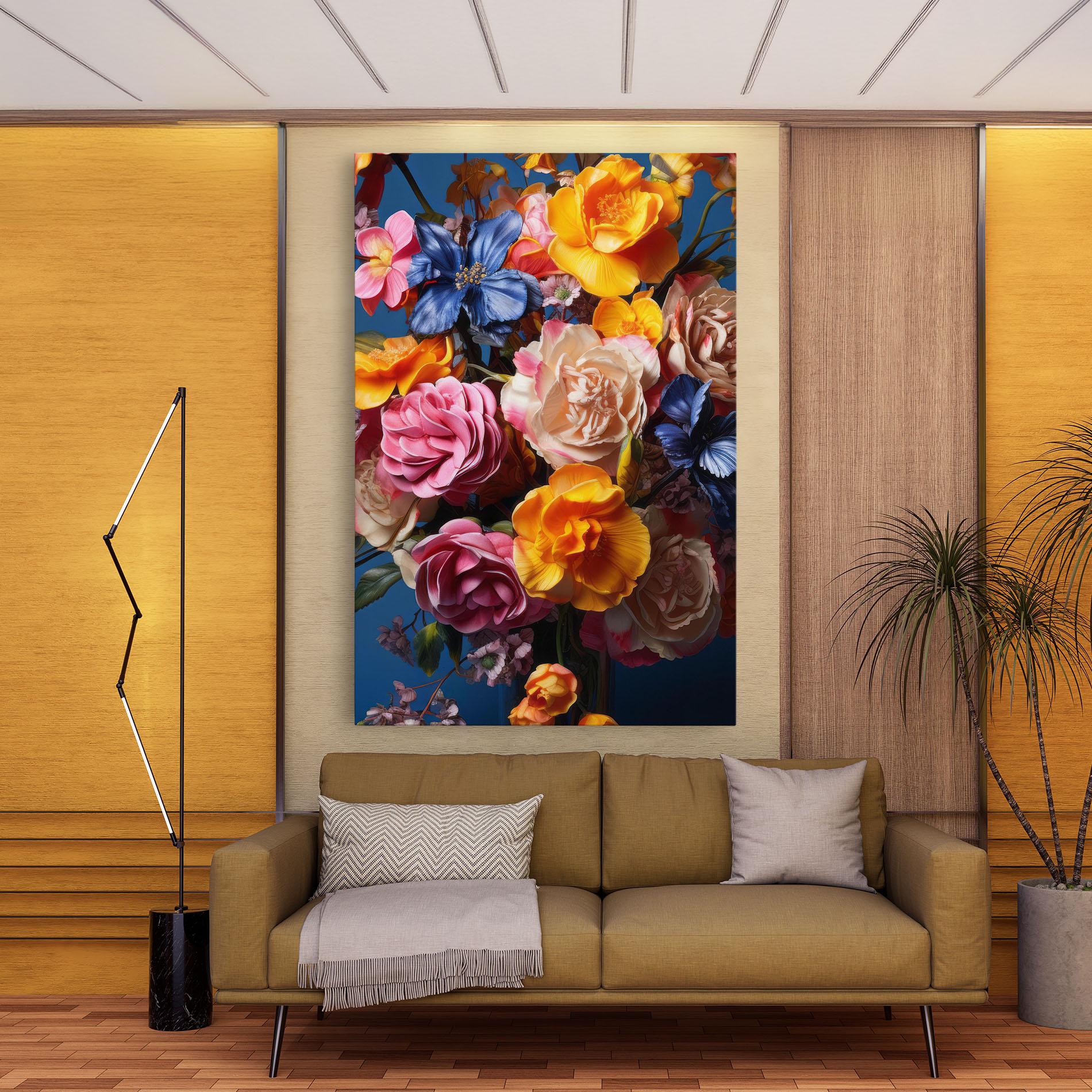 Vászonkép Colorful Flower Bouquet mockup 9