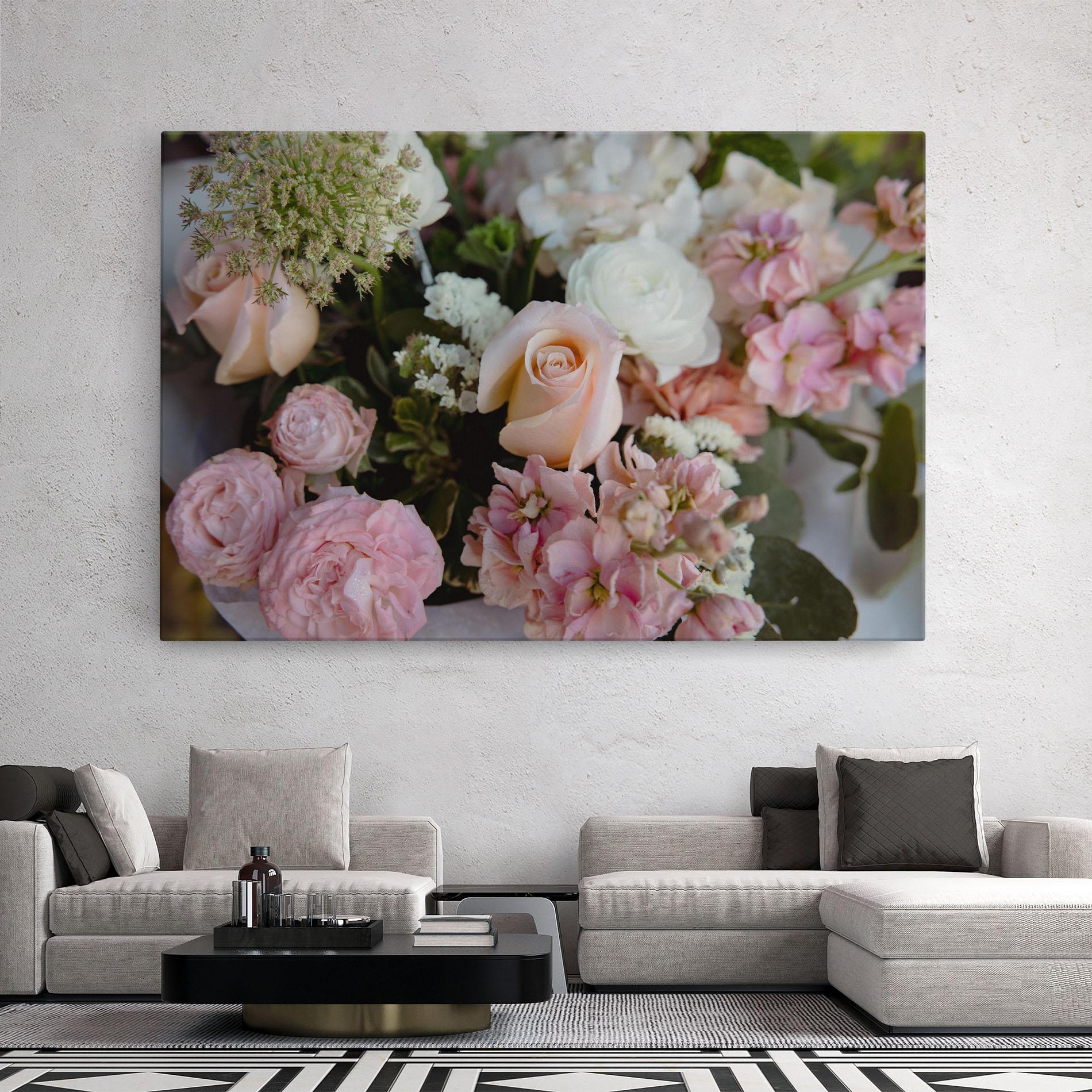 Vászonkép Beautiful Pink Pastel mockup 2