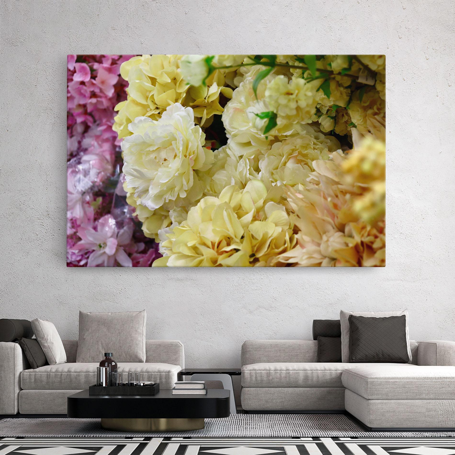 Vászonkép Beautiful Yellow Pastel mockup 2