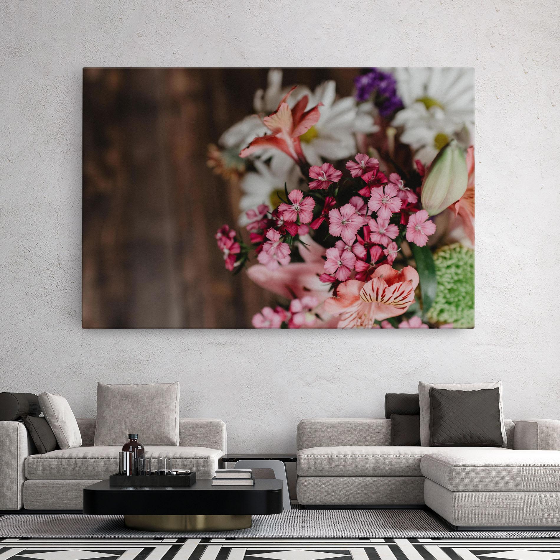 Vászonkép Small Flowers Bouquet mockup 2