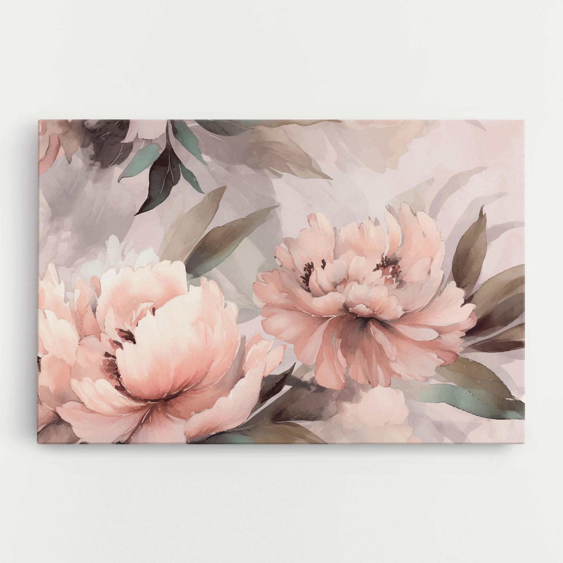 Vászonkép Dreamy Peony Art mockup 0