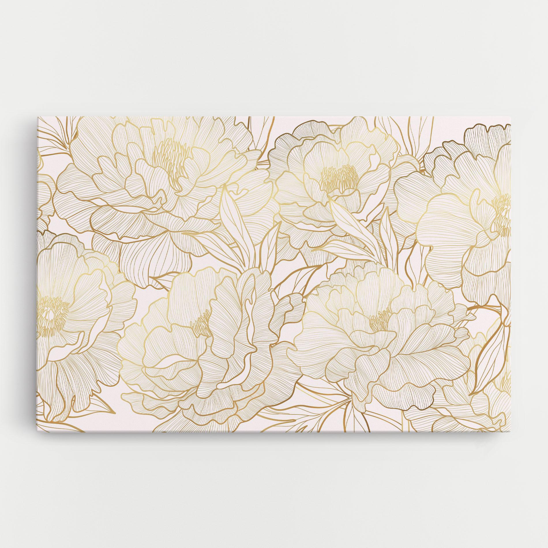 Vászonkép Golden Peony mockup 0