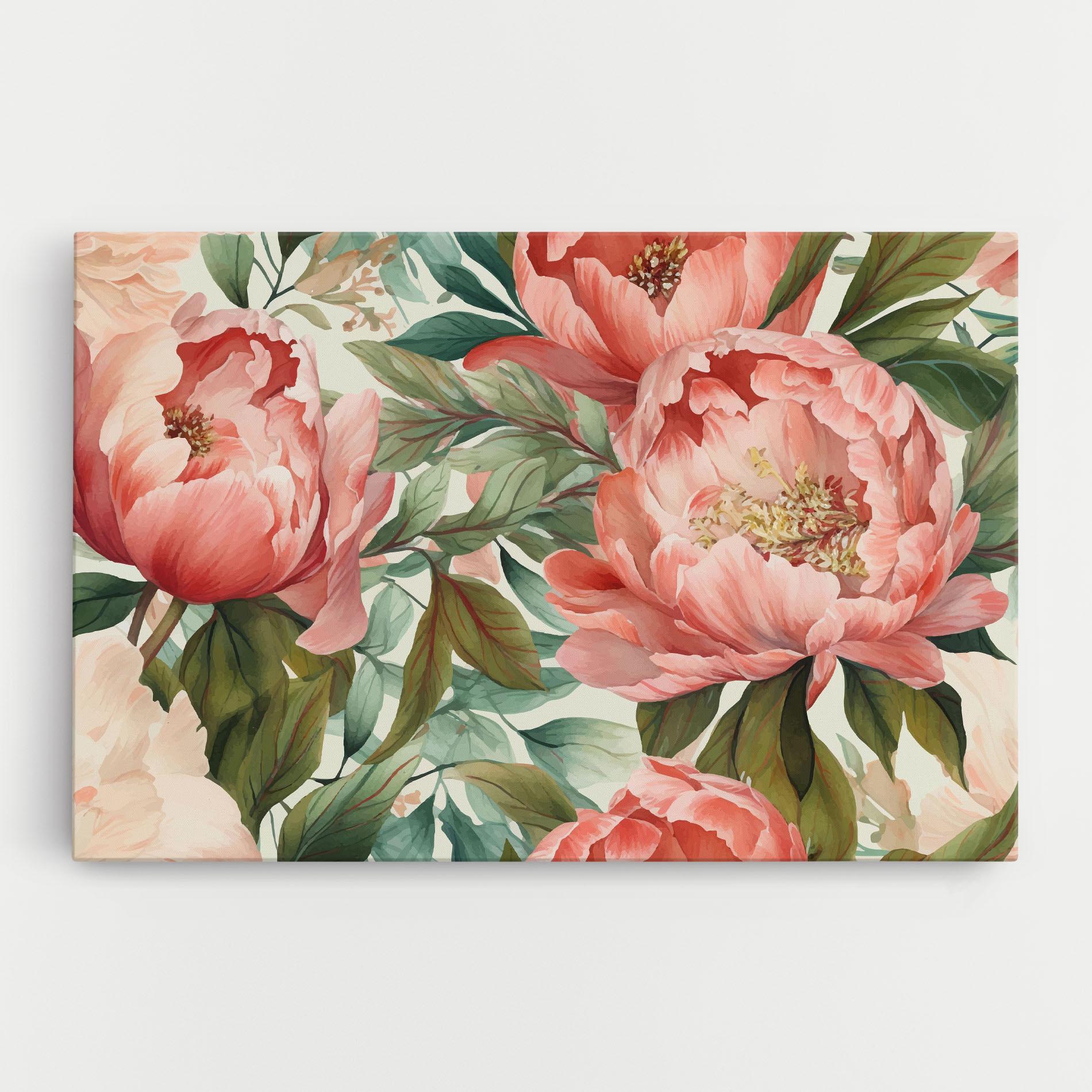 Vászonkép Light Red Peony mockup 0